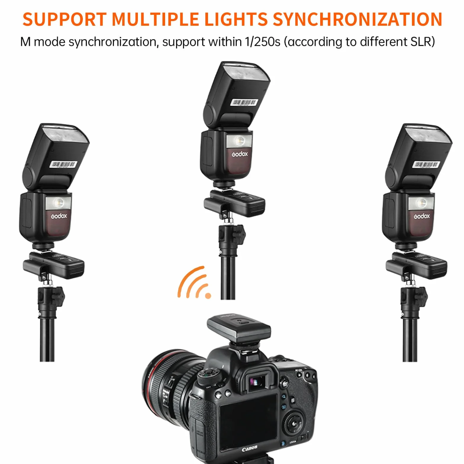 Godox CT-16 Godox Trigger Bezprzewodowy Repoval Lightning Repoval kompatybilny z kamerą Canon Nikon Sony Pentax DSLR (1 x nadajnik + 2 odbiornik)