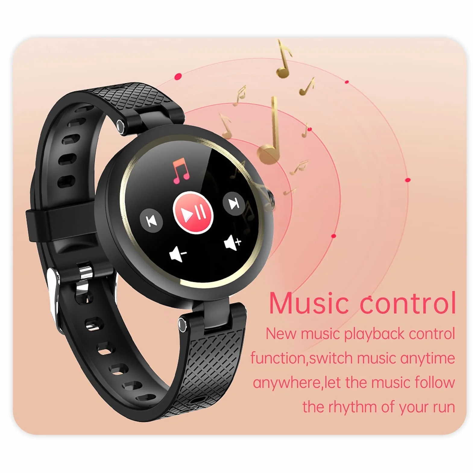 Inteligentny zegarek dla kobiet Inteligentne zegarki na telefony z systemem Android iOS Fitness Tracker z temperaturą ciała Tętno Ciśnienie krwi Monitor snu Smartwatch Kompatybilny Android iOS Złoty