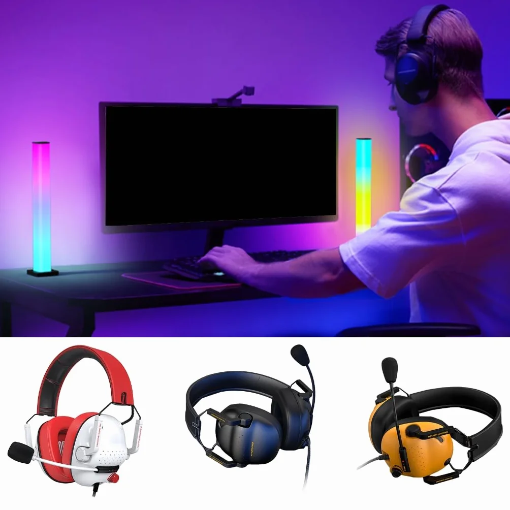 Zestaw słuchawkowy do gier USB 7.1 Surround Sound do PC słuchawki nauszne z mikrofonem z redukcją szumów, gra, muzyka, przewodowe