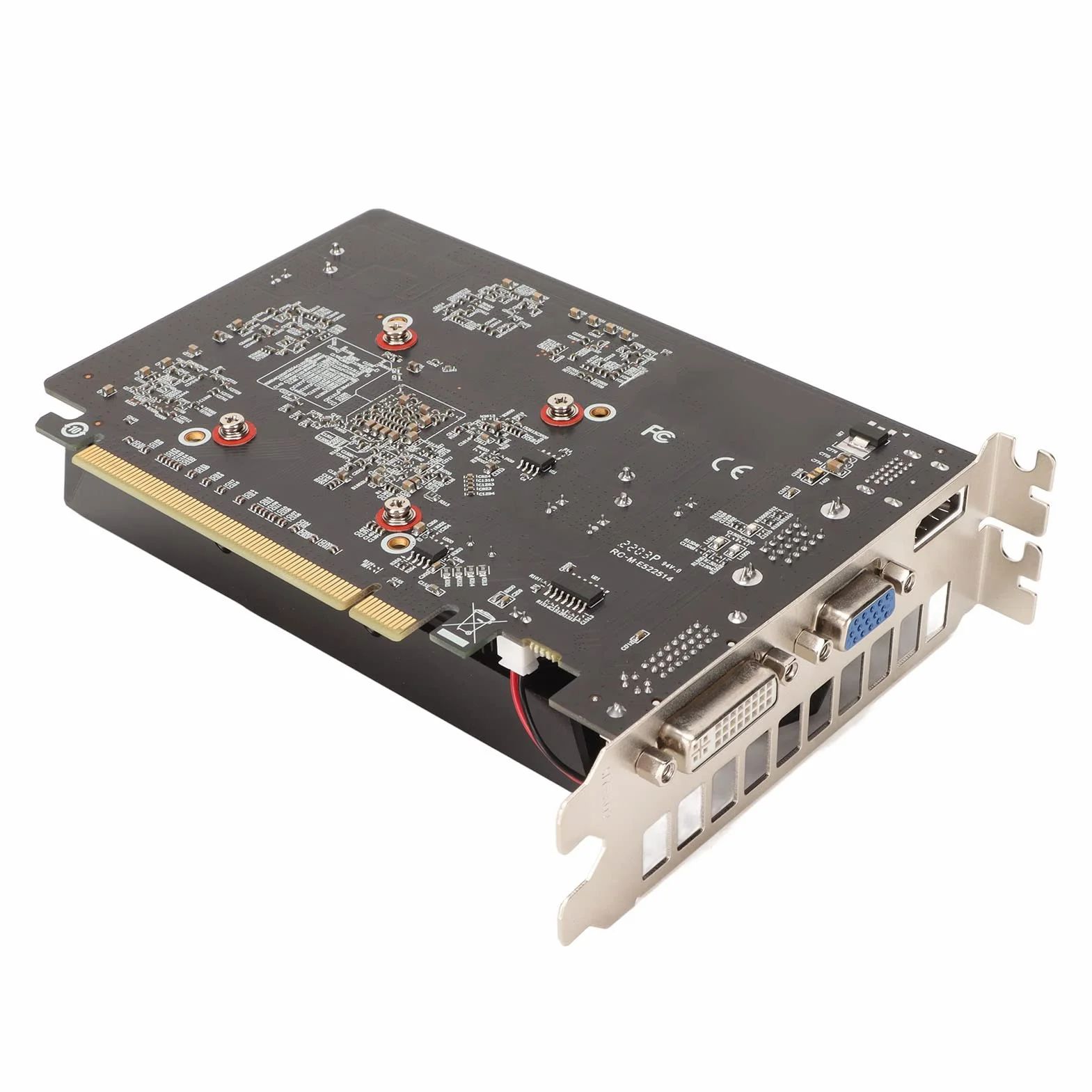 Karta Graficzna 4 GB GDDR5, HD7670 4G GDDR5 128-bitowa Karta Graficzna do Komputera Stacjonarnego, z Wentylatorem Chłodzącym, Interfejs Multimedialny HDx1, DVIx1, VGAx1