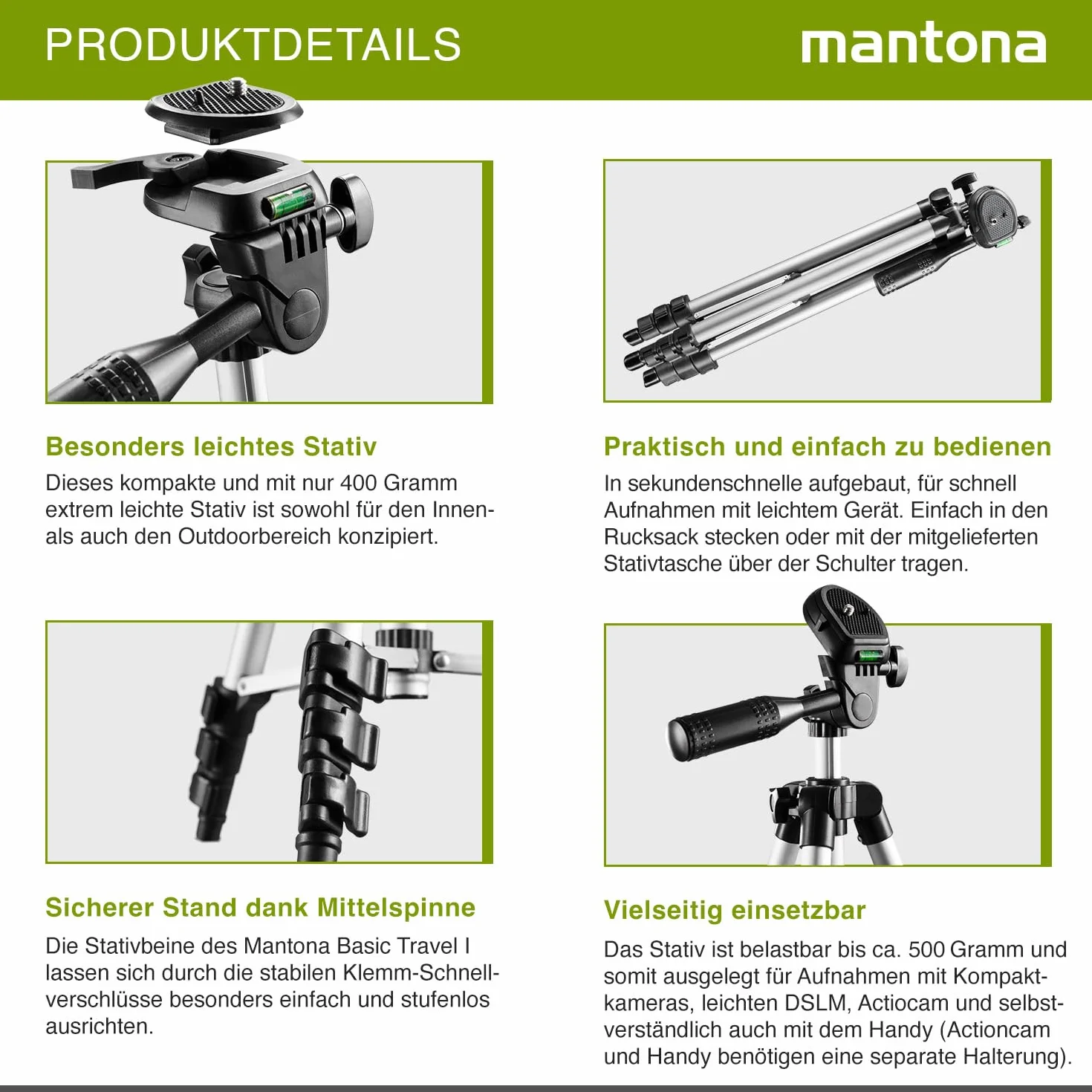 Mantona Travel I statyw do aparatu