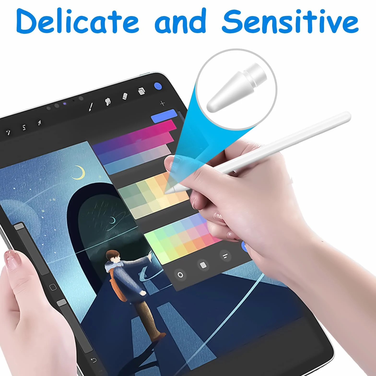 Końcówka do Apple Pencil 2. generacji i 1. generacji, precyzyjne zamienne końcówki do iPad Pencil, 4 sztuki