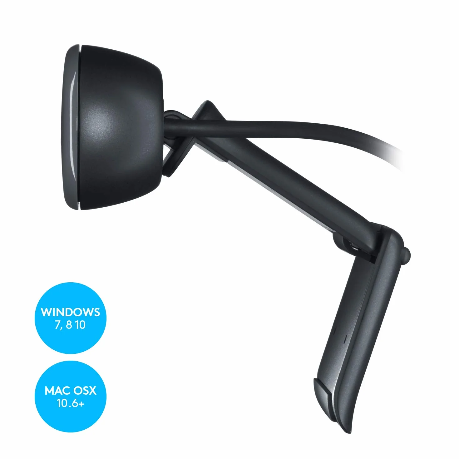 Logitech C270 Kamera Internetowa, Hd 720P, Pole Widzenia 60°, Korekta Ekspozycji, Złącze Usb, Redukcja Szumów, Uniwersalny Uchwyt, PC/Mac/Laptop/Tablet/Chromebook - Czarny
