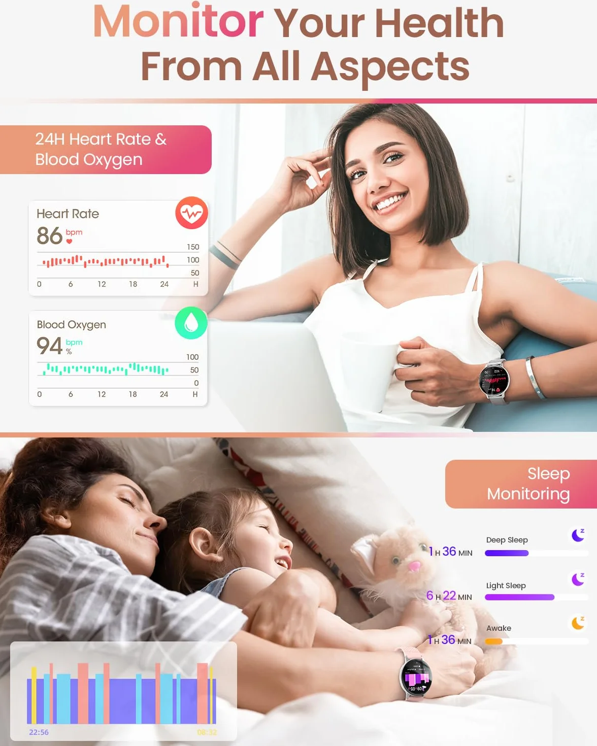 HASAKEI Smartwatch damski