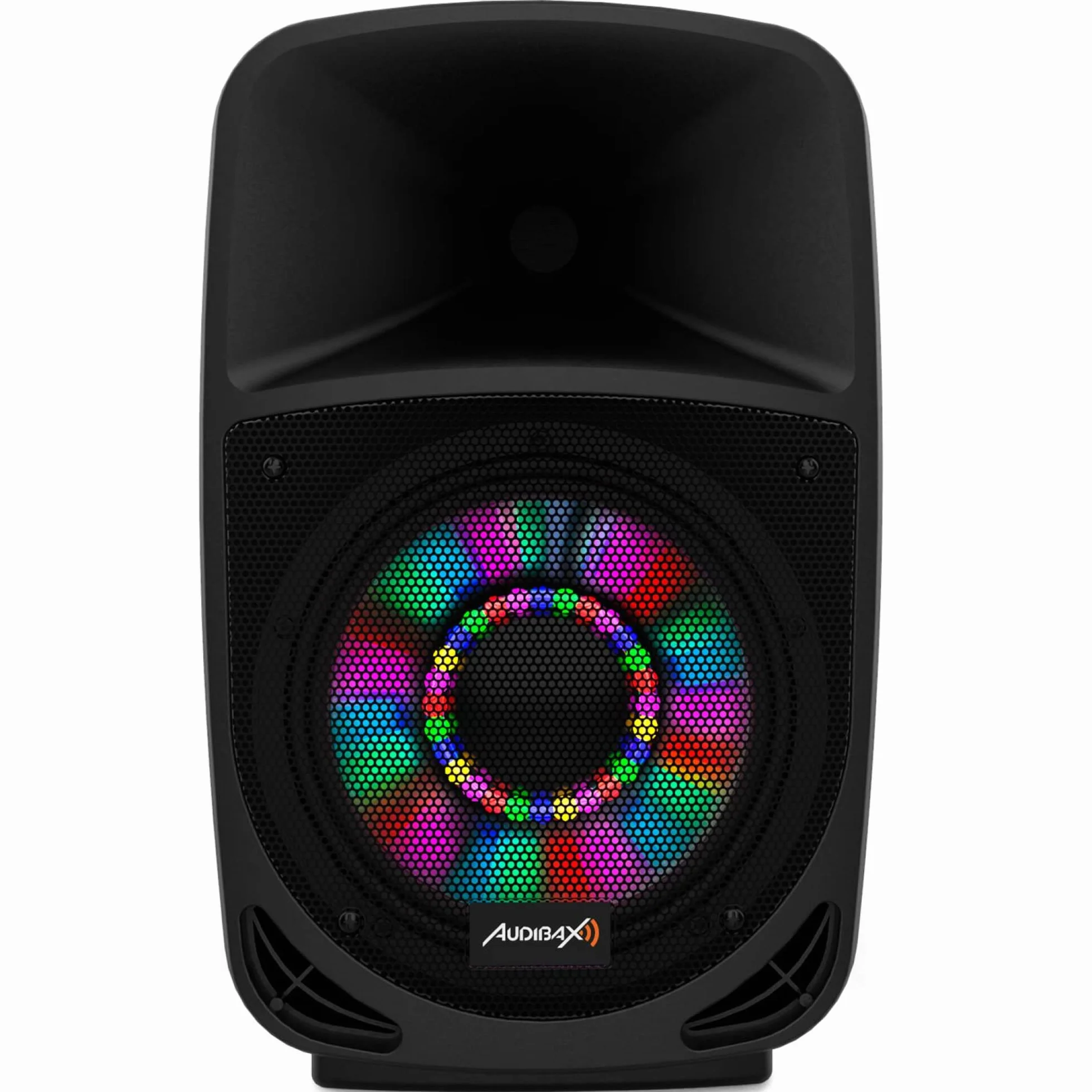 Audibax | VEGAS 10-częściowy głośnik - 10 cali profesjonalny głośnik - 2 możliwości - głośnik Bluetooth z USB/SD - końcówka 250 W - radio FM, kolor czarny - wymiary 300 x 295 x 550 mm