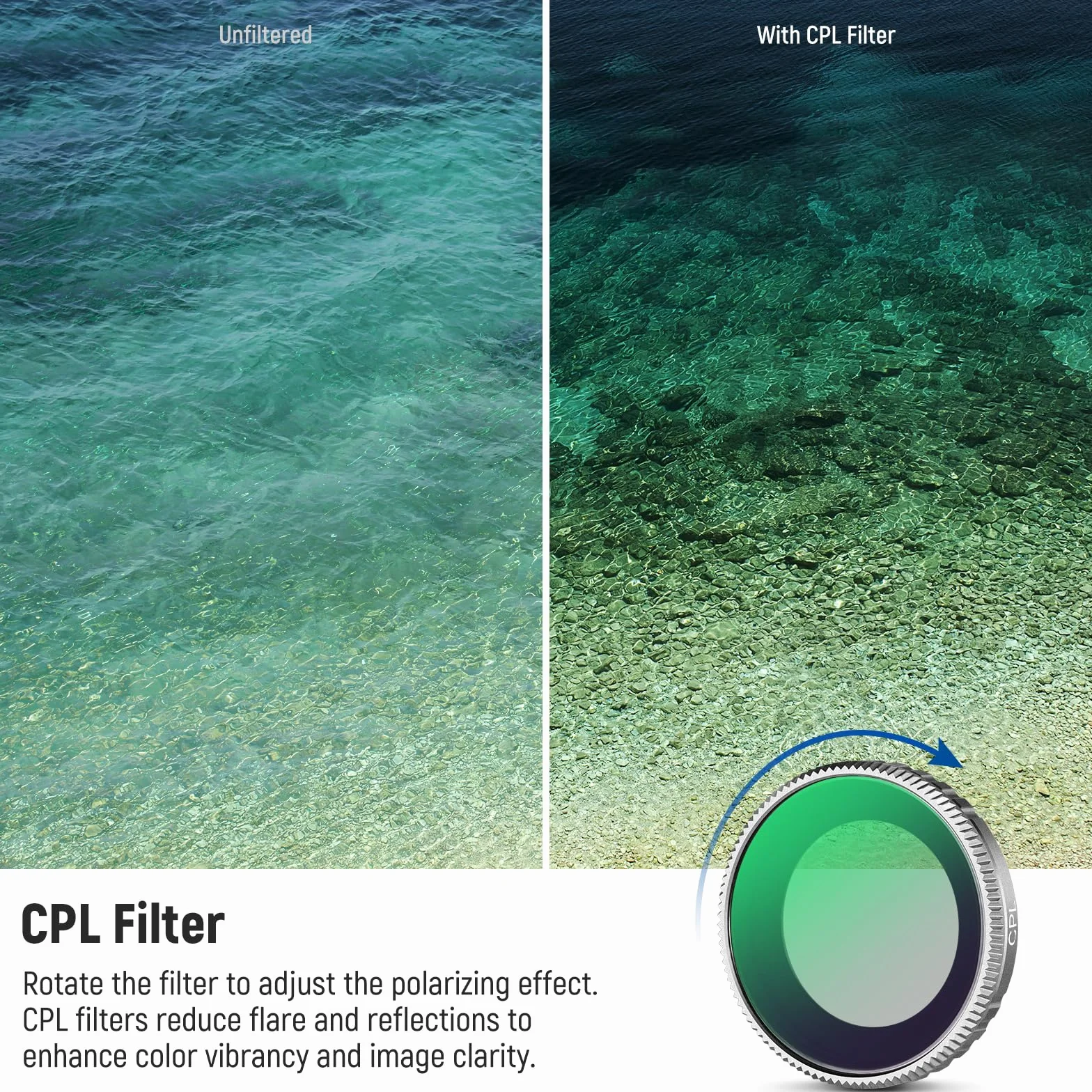 NEEWER Zestaw filtrów ND kompatybilny z filtrami Insta360 GO 3S, UV+CPL+ND8+ND16+ND32+ND64, akcesoria do kamer sportowych, filtry polaryzacyjne i neutralnej gęstości, wielowarstwowe szkło optyczne HD