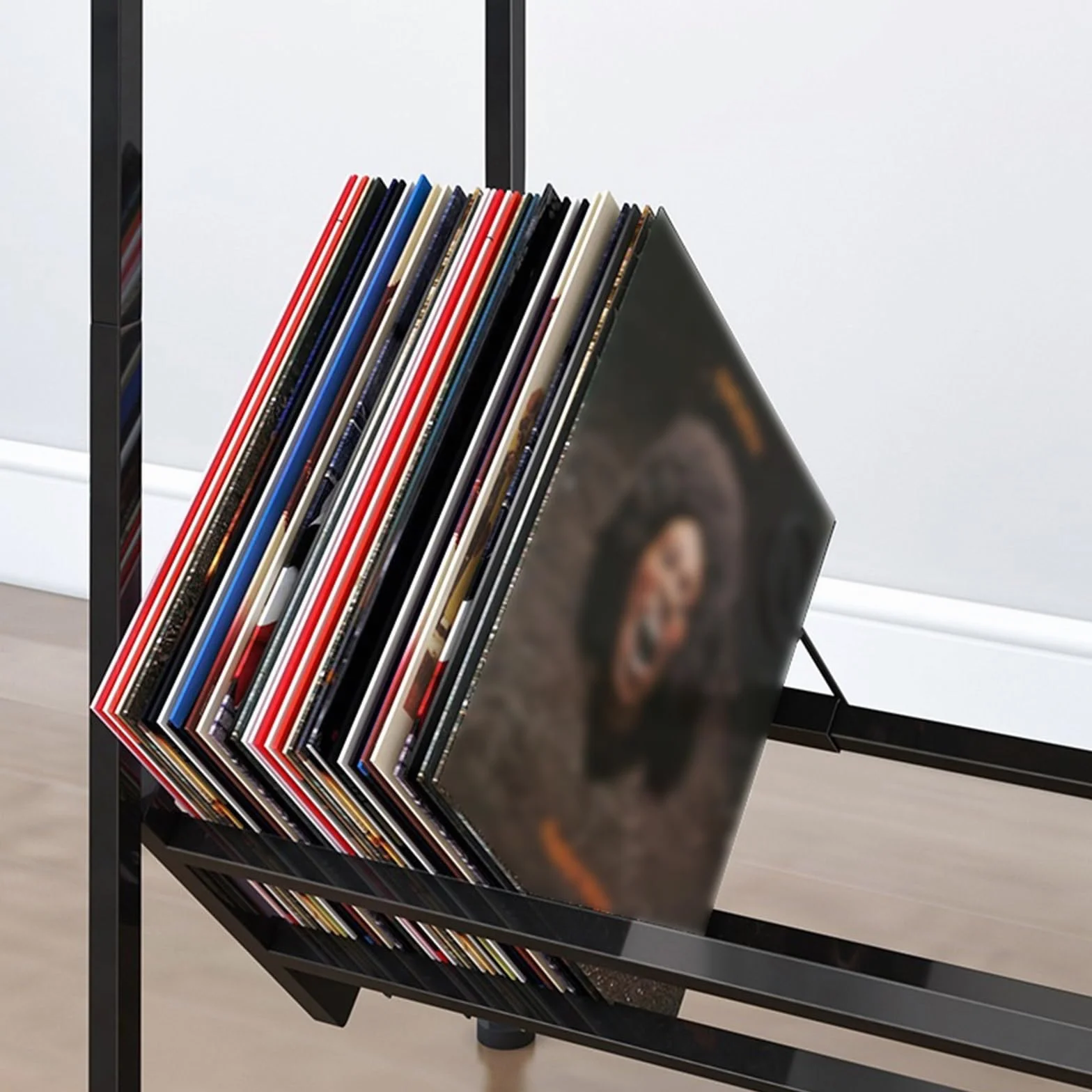 Stojak na płyty CD Domowy stojak do przechowywania płyt CD ze stali węglowej kreatywny salon mały stolik boczny stojak do przechowywania płyt winylowych prosta półka na książki Uchwyt na płyty winylow