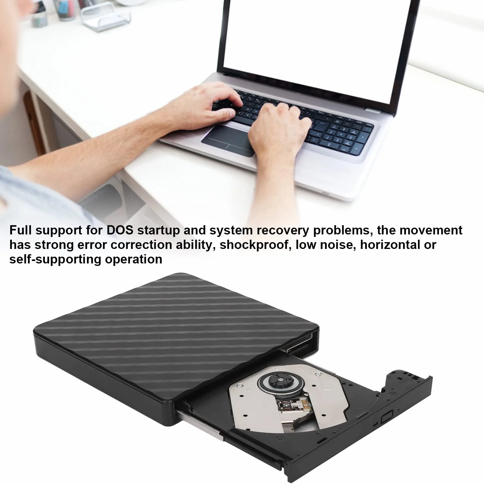 Przenośny Zewnętrzny Napęd CD Nagrywarka Nagrywarka USB Czytnik DVD USB3.0 Ultra Cienki Zewnętrzny Czytnik DVD Zewnętrzny Napęd Optyczny do Laptopa Desktop PC