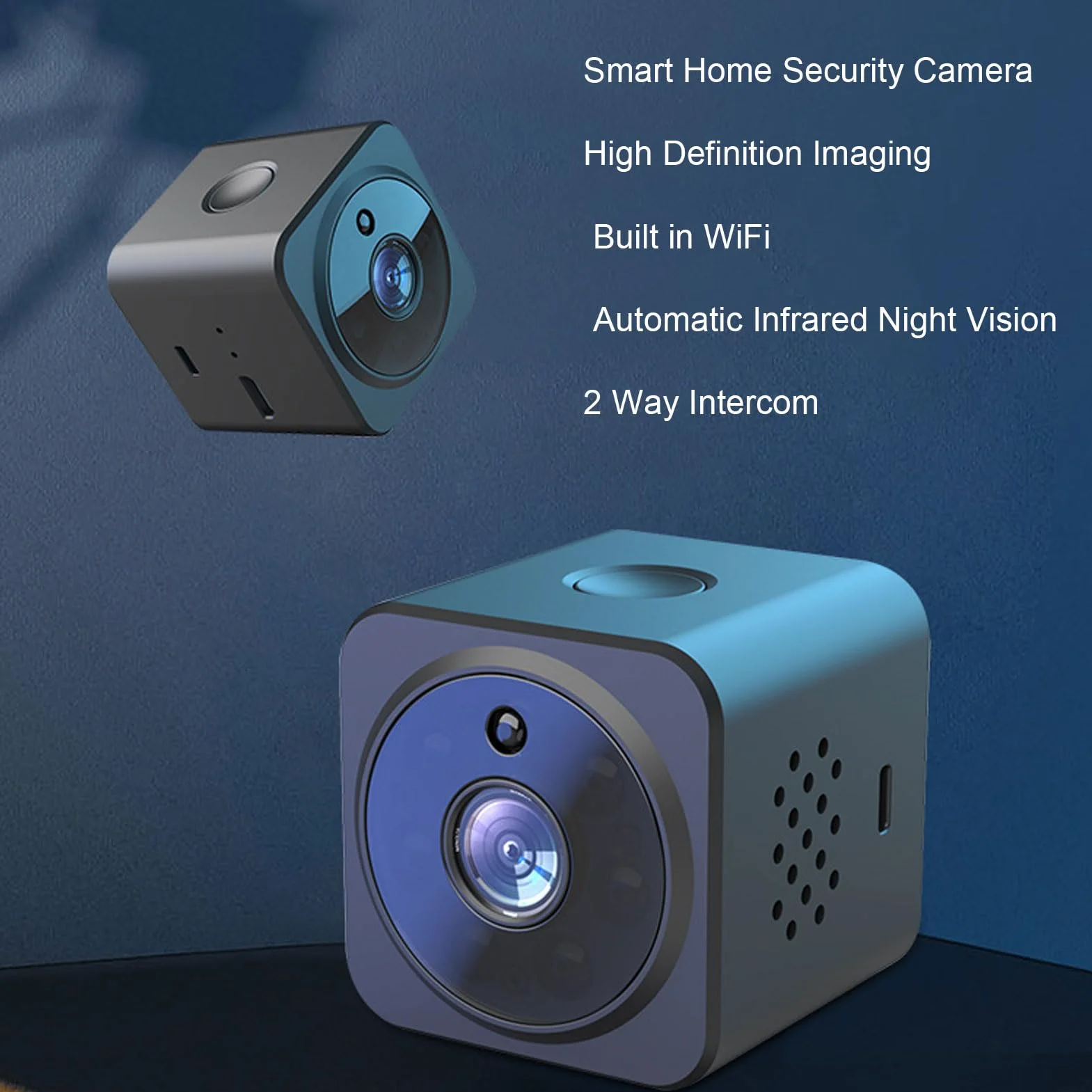 Mini Kamera Szpiegowska, Magnetyczna Kamera Wi-Fi 1080P Ukryta Mini Kamera Niania z Noktowizorem Wykrywanie Ruchu 2-drożny Dźwięk Bezprzewodowa Wewnętrzna Kamera Bezpieczeństwa