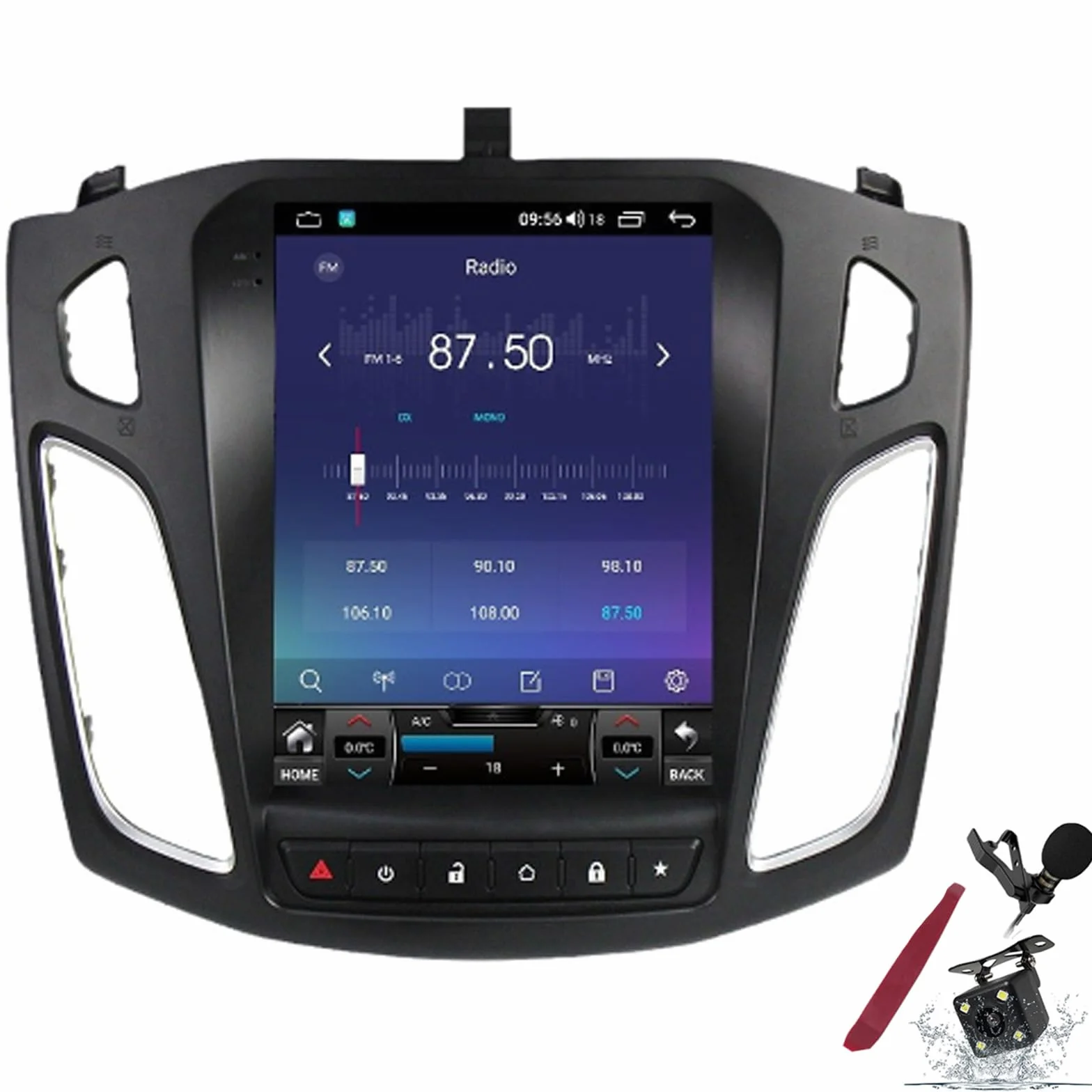 Android 15 Qualcomm Car Radio for F-ord Focus (2011-2019) Wymiana Stereo Head Unit 9,7" QLED Touchscreen z nawigacją Carplay GPS Multimedia Player DSP,M700s