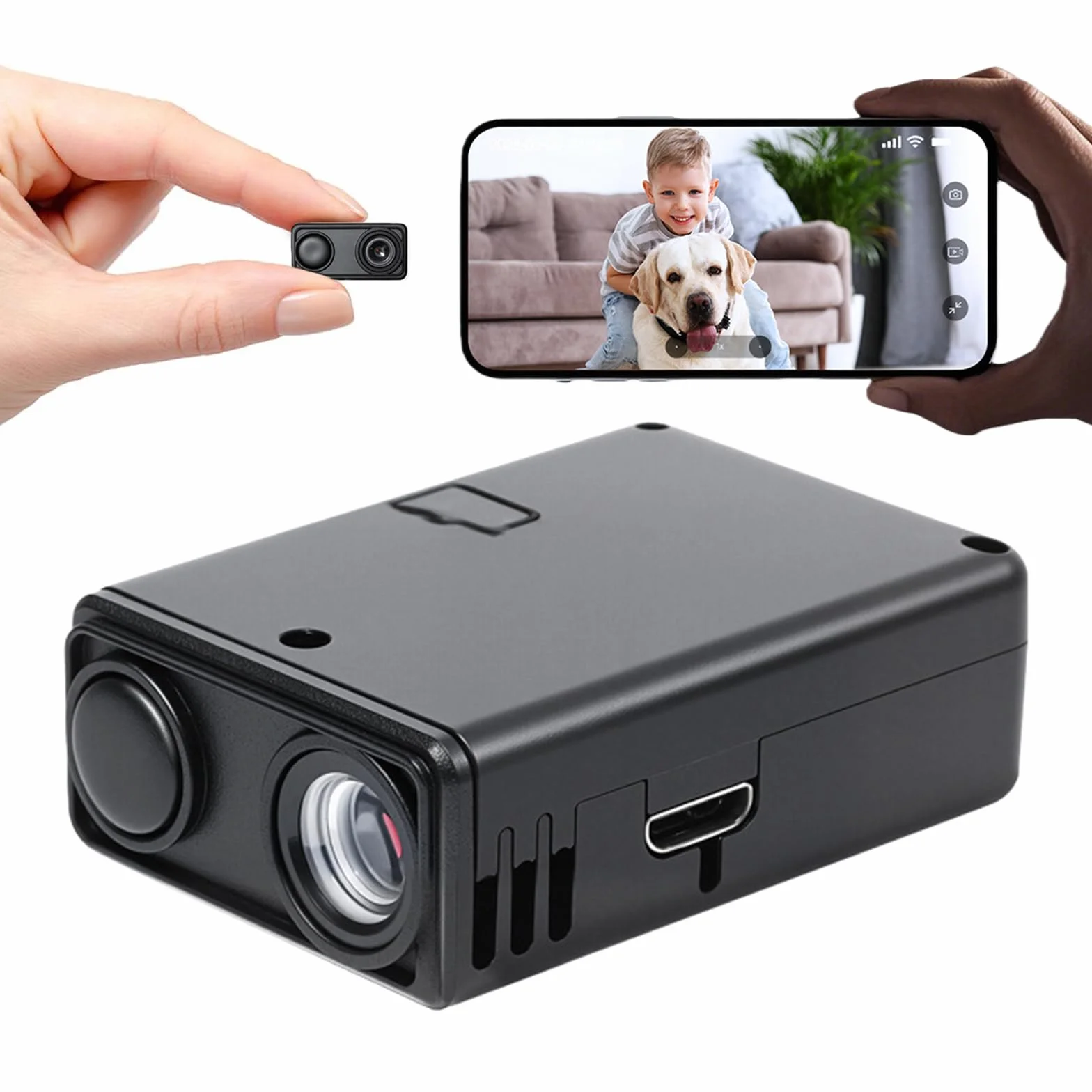 Mała kamera wideo 4K WiFi z wykrywaniem ruchu, mini kamera monitorująca, zdalne sterowanie aplikacją do nadzoru wewnętrznego