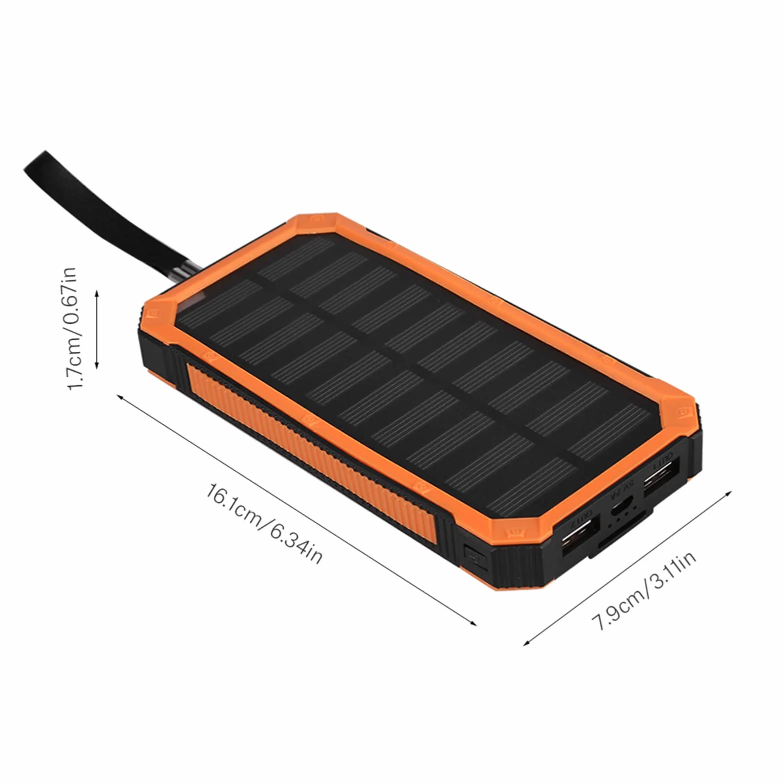 Power Bank Mobilny 20000 mAh Szybkie ładowanie Podwójny USB Zestaw ORANGE