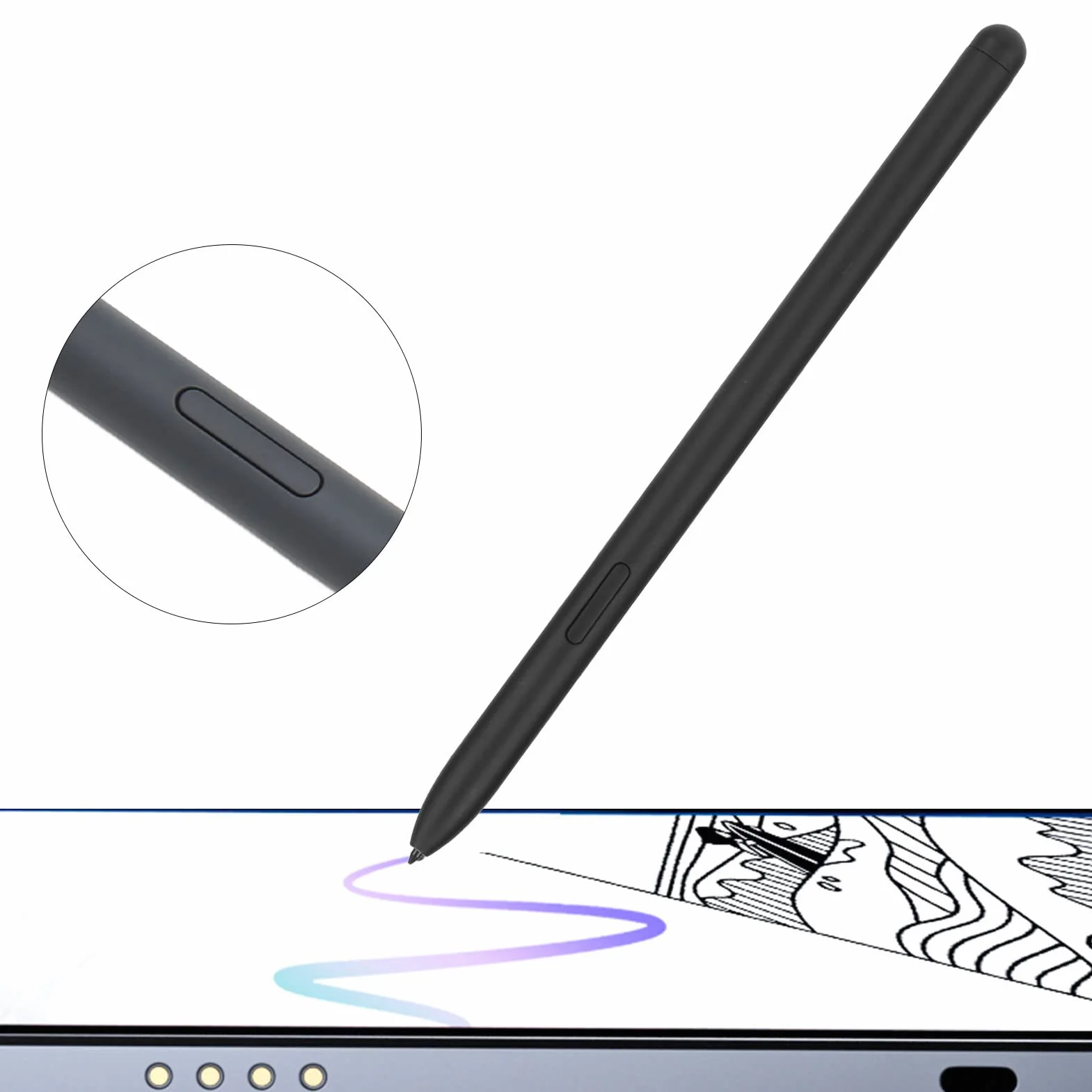 Rysik do Tab S6 Lite, rysik do tabletu z 5 wymiennymi końcówkami do Tab S6 Lite 10,4" SM-P610 SM-P615 (czarny)