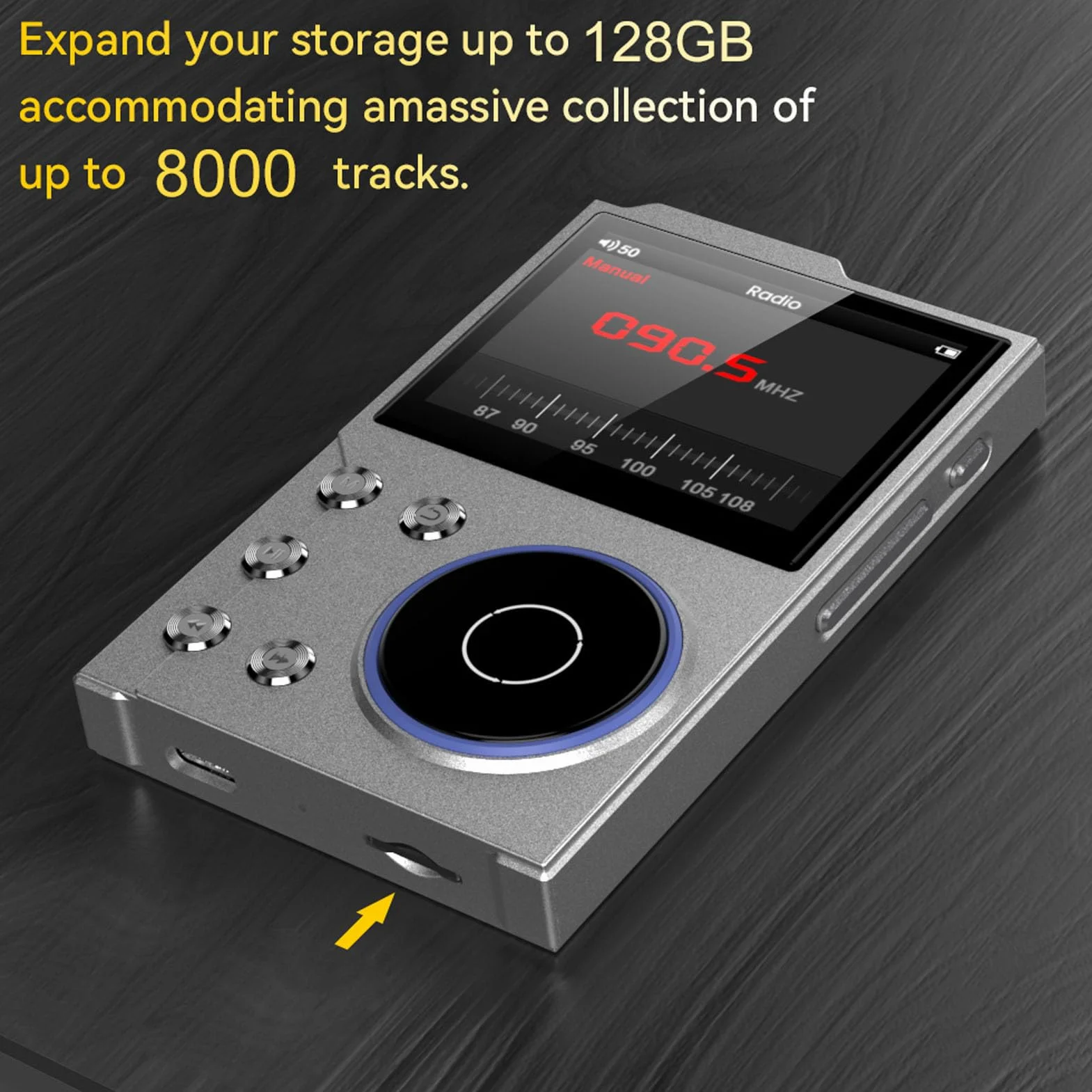 Odtwarzacz MP3, Przenośny Odtwarzacz Muzyki MP3, Odtwarzacz MP3 HiFi Bezstronny Dźwięk z Ekranem HD, z USB OTG dla Cyfrowego Odtwarzacza Dźwiękowego