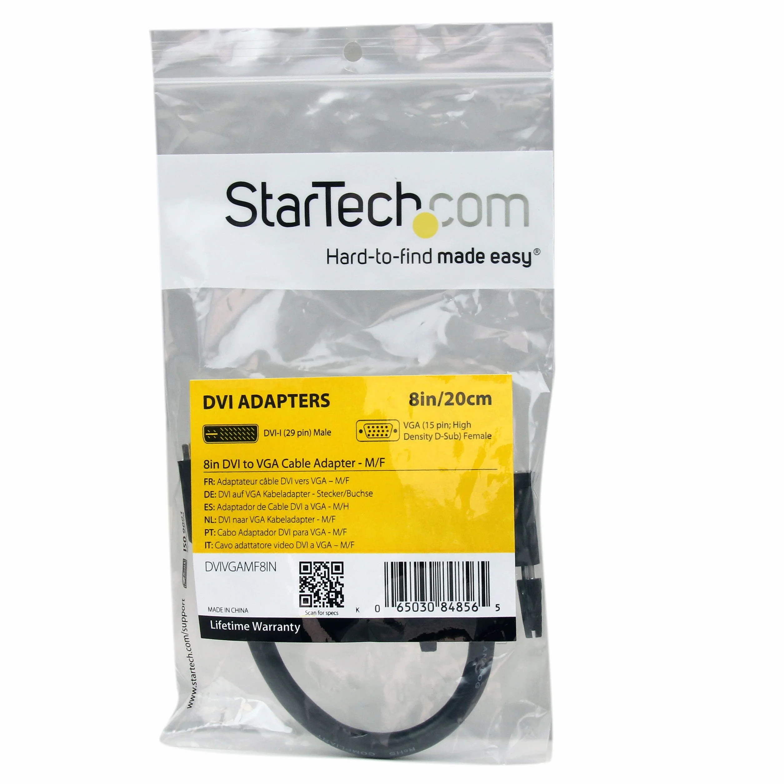 Startech.Com Adapter VGA do Monitora DVI, Czarny