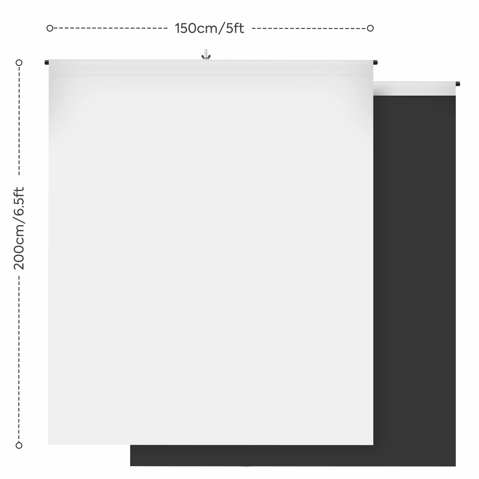 Białe czarne tło Foccalli 2 w 1, 2,0 x 1,5 m, czarno-biały ekran, zestaw chroma Key, sesja do gier, z torbą i 5 klipsami