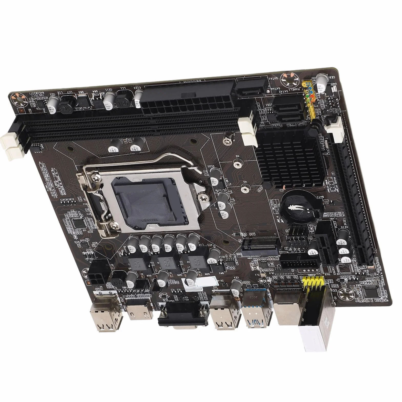 Komputerowa Płyta Główna B75M, Gamingowa Płyta Główna Micro ATX dla Corei7, I5, I3, LGA1155, SATA3.0x1, SATA2.0x3, PCI E8Xx1, Karta Sieciowa 100M, DDR3x2, VGA, HDMI, PCI E1Xx1