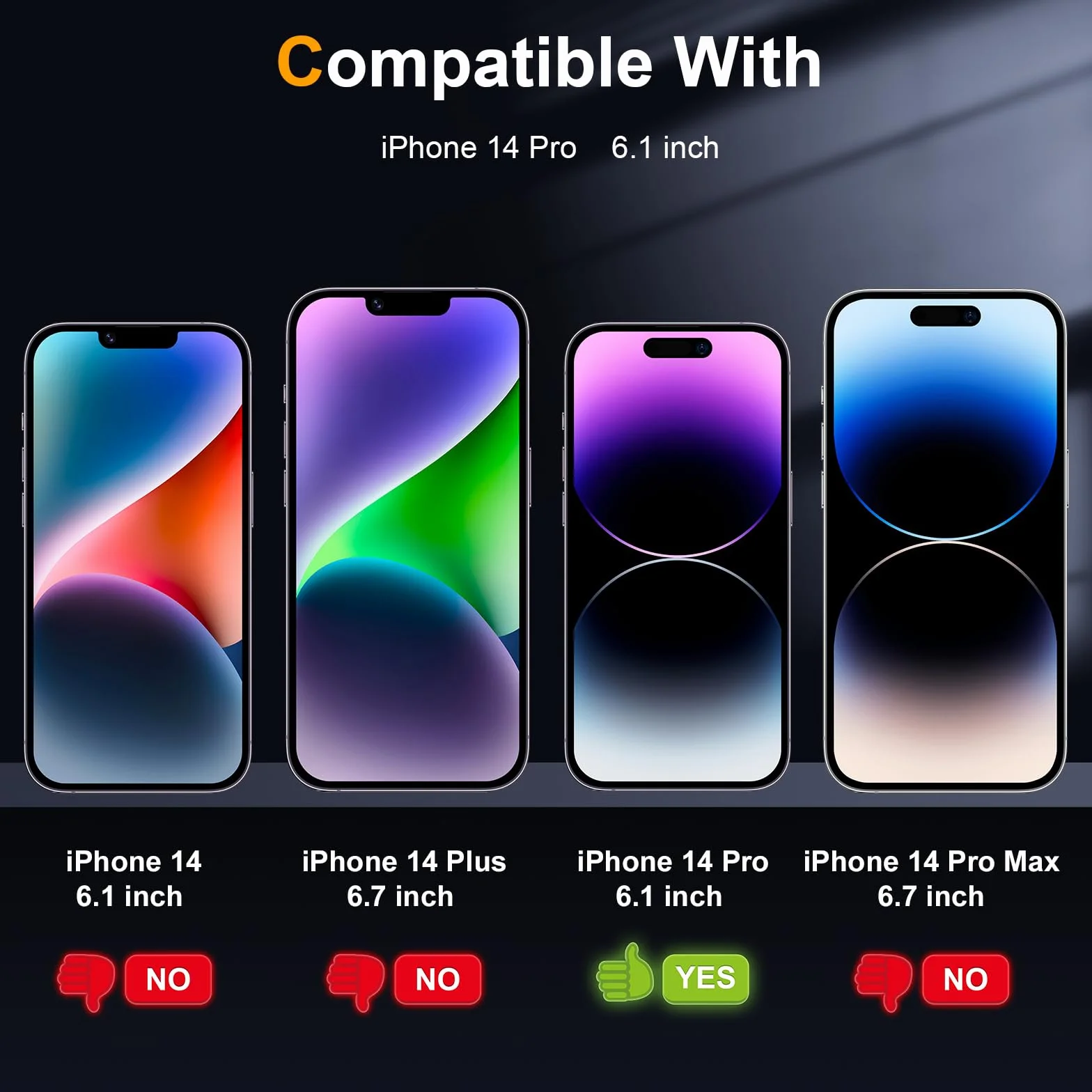 3 Sztuki Ochraniacz Ekranu Matowe do iPhone 14 Pro 6,1” – 9H Szkło Hartowane, Bezbąbelkowy, z Narzędziem Montażowym, Antyodblask i Antyodcisk