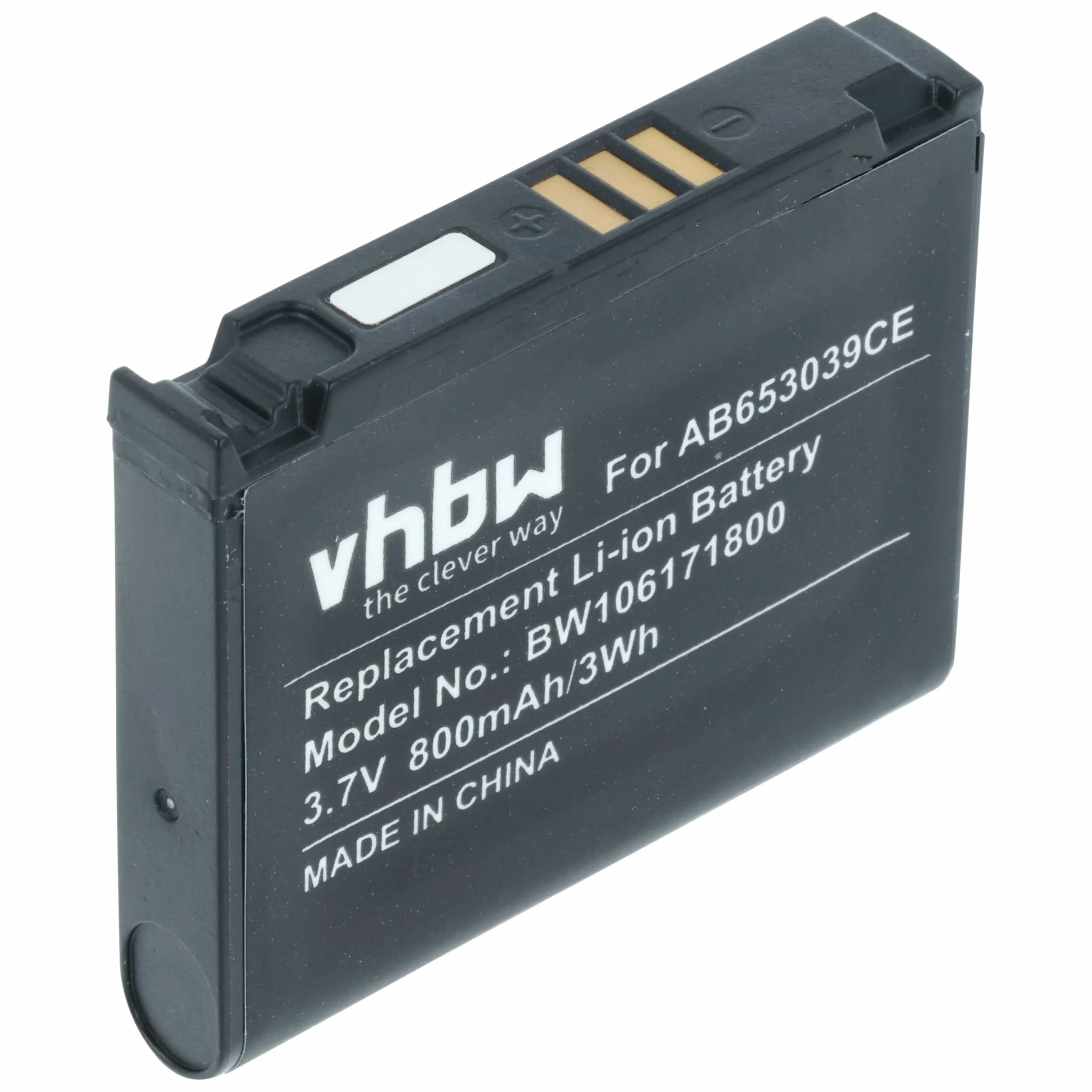 vhbw akumulator litowo-jonowy 800 mAh 3,7 V do telefonów komórkowych, smartfonów Samsung SGH-J208, SGH-L170, SGH-L770, SGH-L810, SGH-L810v, SGH-U800 zastępuje AB653039CE