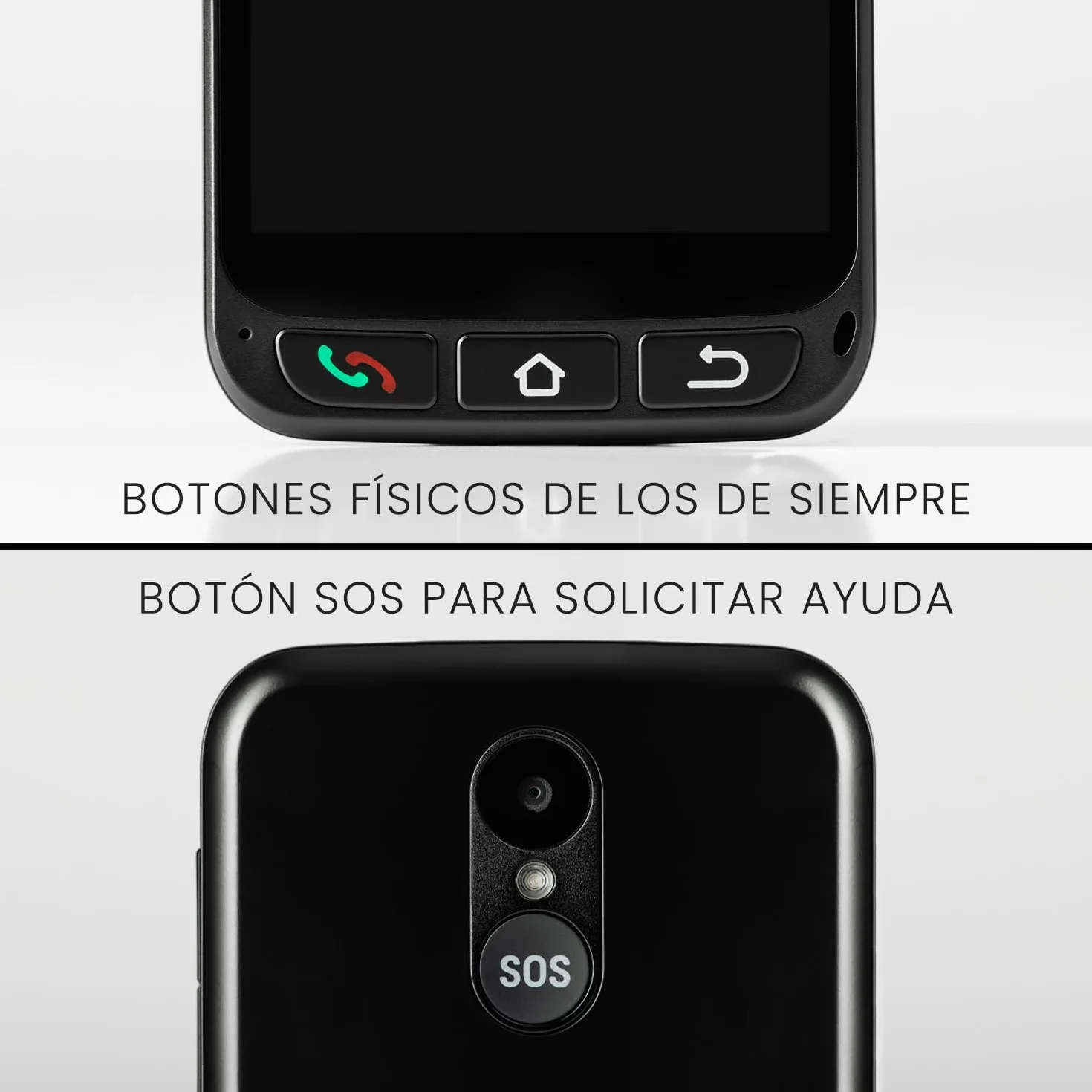 SPC Zeus 4G Pro + obudowa – smartfon dla seniorów | prosty tryb z symbolami XXL | przycisk SOS i zdalna konfiguracja | 4 GB RAM, 64 GB ROM, Android 11, aparat 13 MP, stacja ładująca, 5,5", czarny