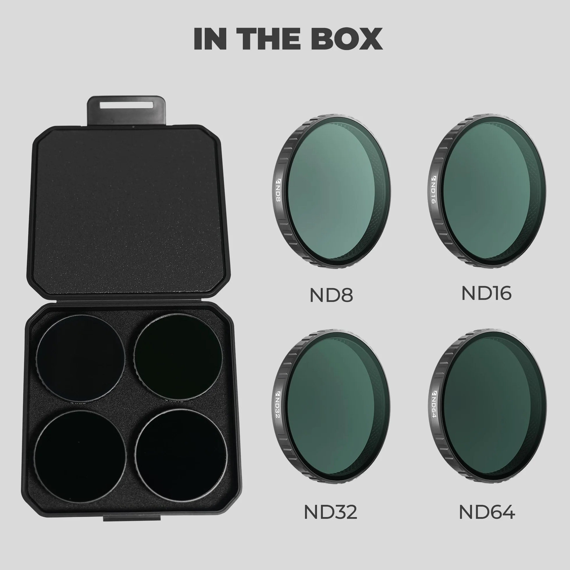Freewell ND standardowy zestaw filtrów dziennych do DJI Osmo Action 6 | ND8, ND16, ND32, ND64,niezbędny do filmowania w świetle dziennym