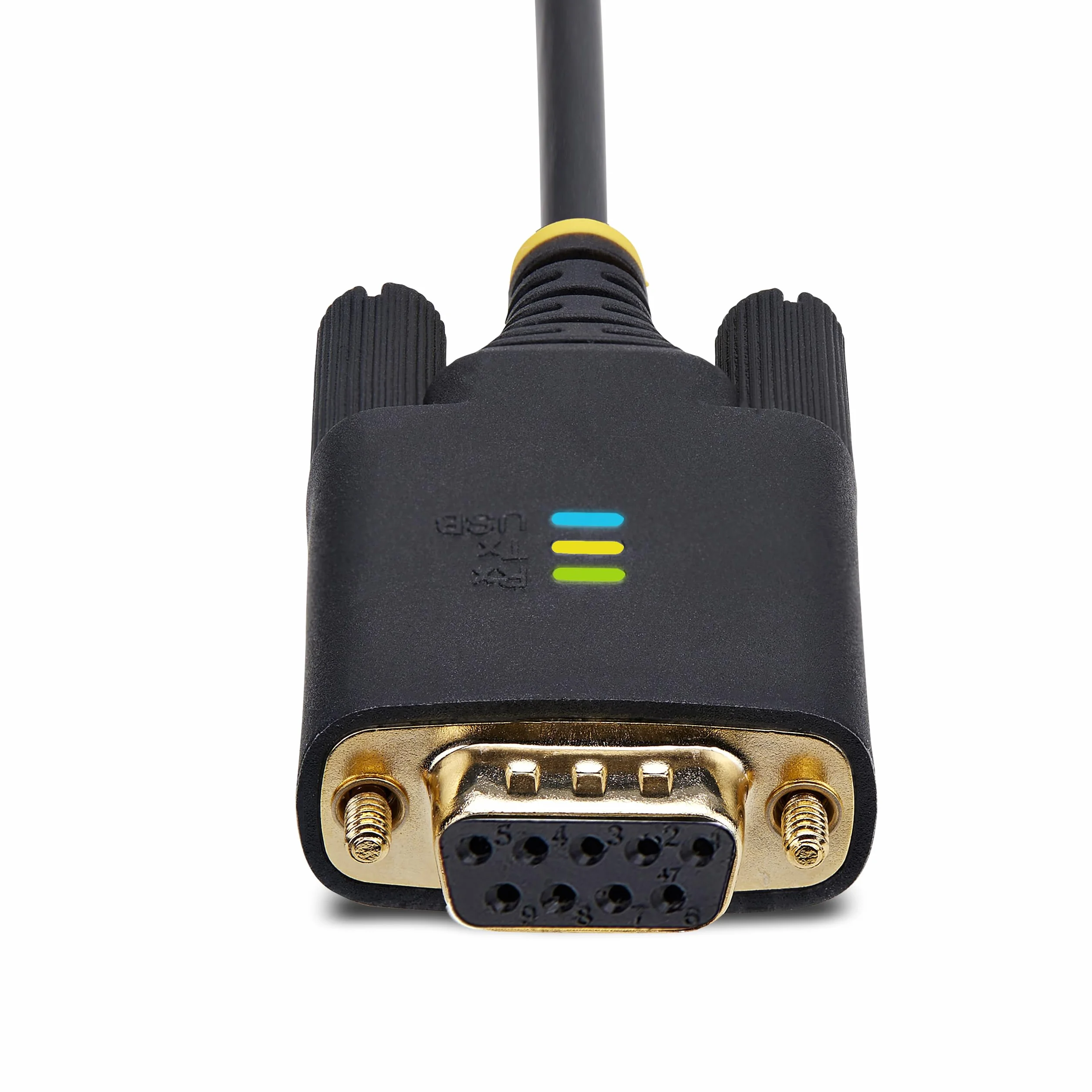 StarTech.com 2 m kabel adaptera szeregowego modemu USB na zerowy, przechowywanie COM, FTDI, USB-A do RS232, wymienne śruby/nakrętki DB9