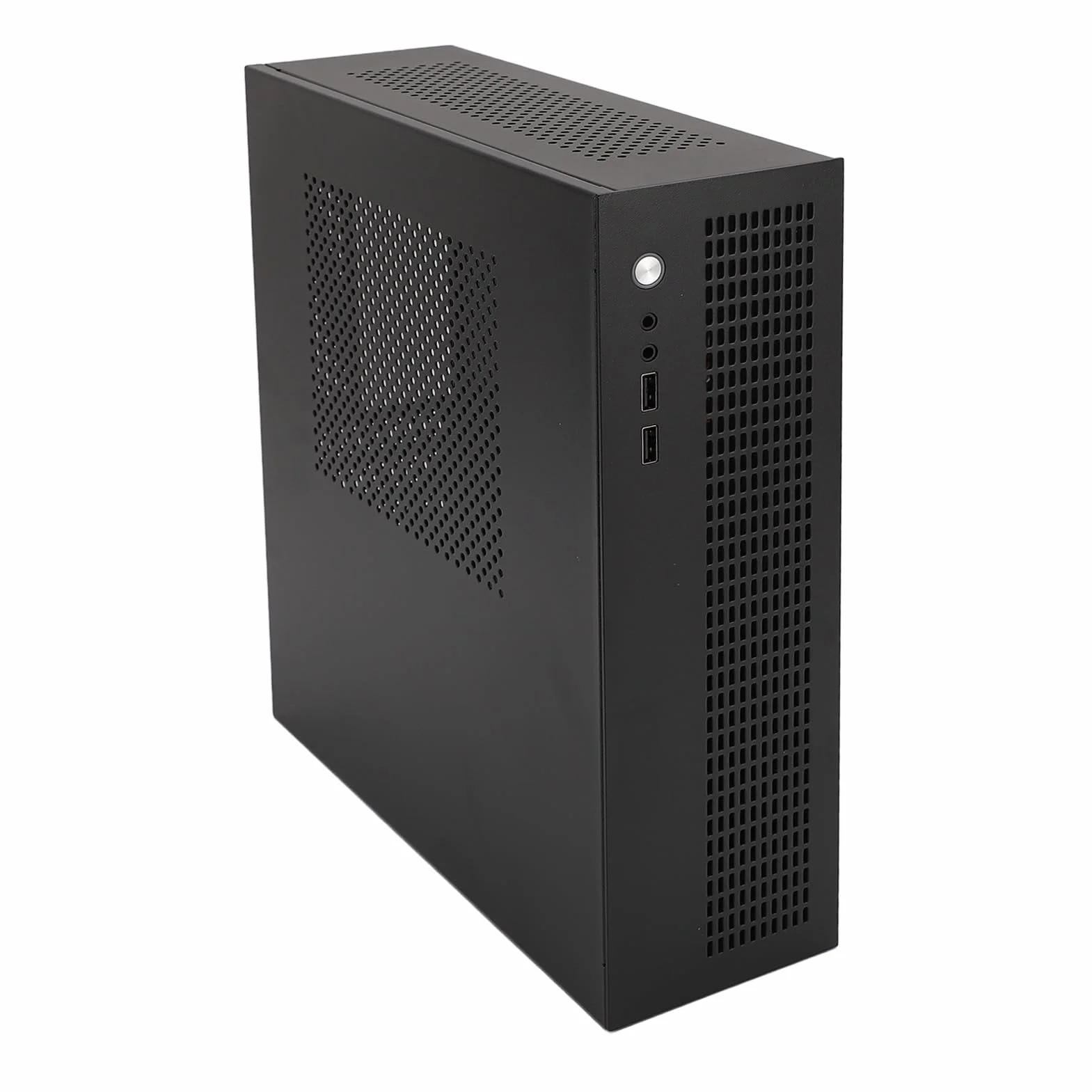 Mała Obudowa Komputera ITX Kompaktowa Konstrukcja Interfejs USB2.0 Podwójne Wentylatory do Użytku w Domowym Biurze