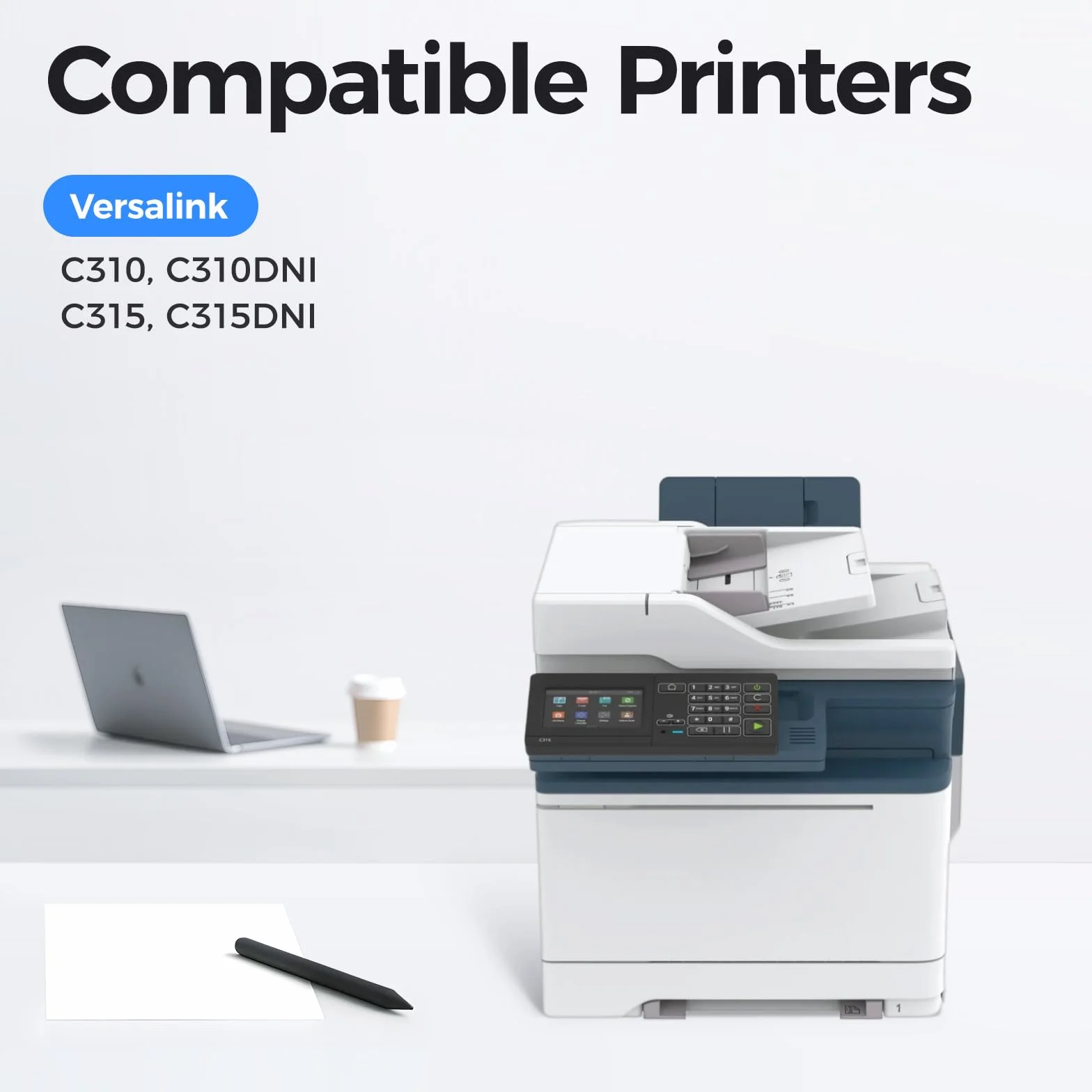 C310 C315 zestaw kaset z tonerem o wysokiej wydajności 4-pak zamiennik dla Xerox 006R04364 006R04365 006R04366 006R04367 kompatybilny z drukarką kolorową Xerox C310 C310DNI C315 C315DNI (czarny Cyjan