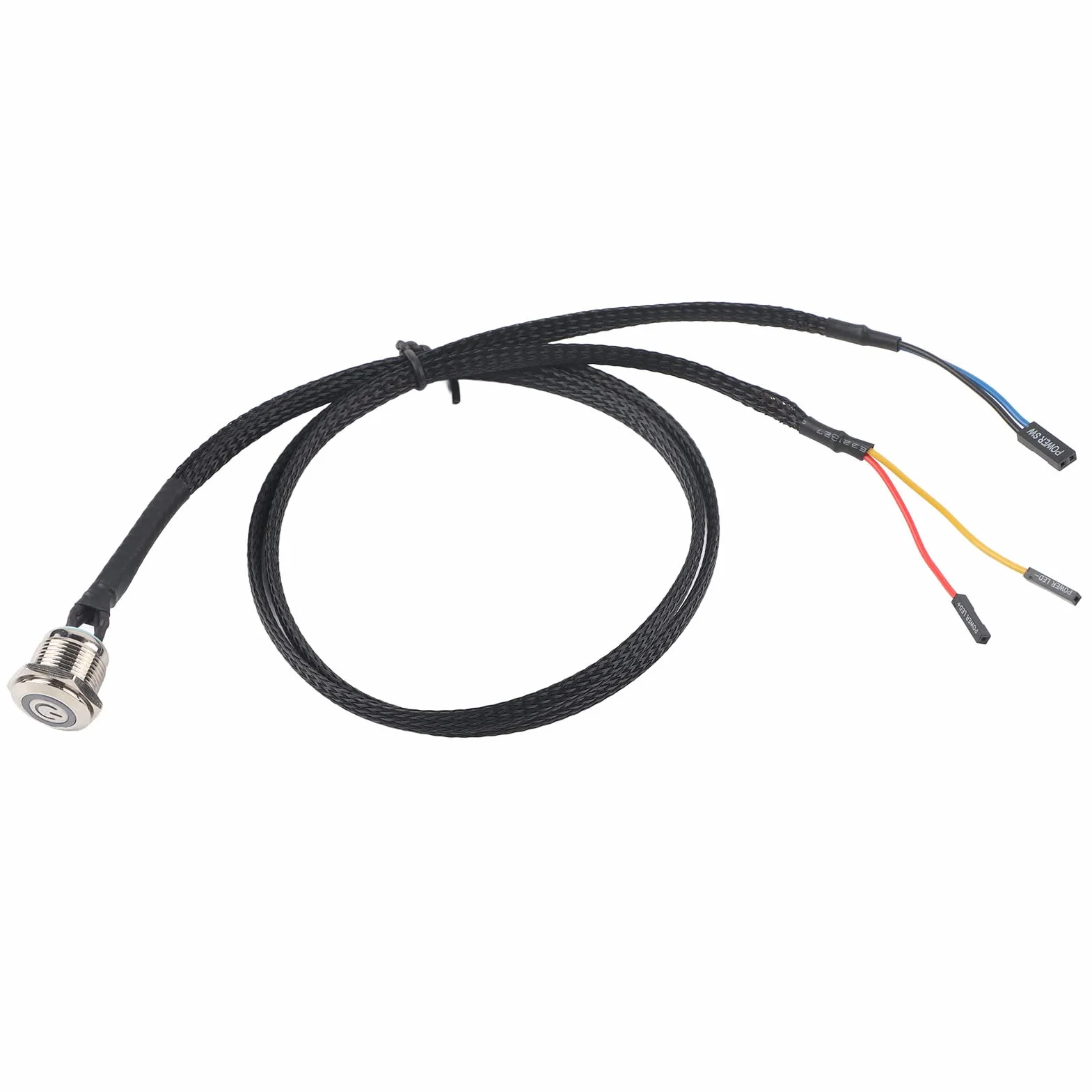 Metalowy Kabel Przełącznika Zasilania do Komputera Stacjonarnego, Czerwony, Długa żywotność