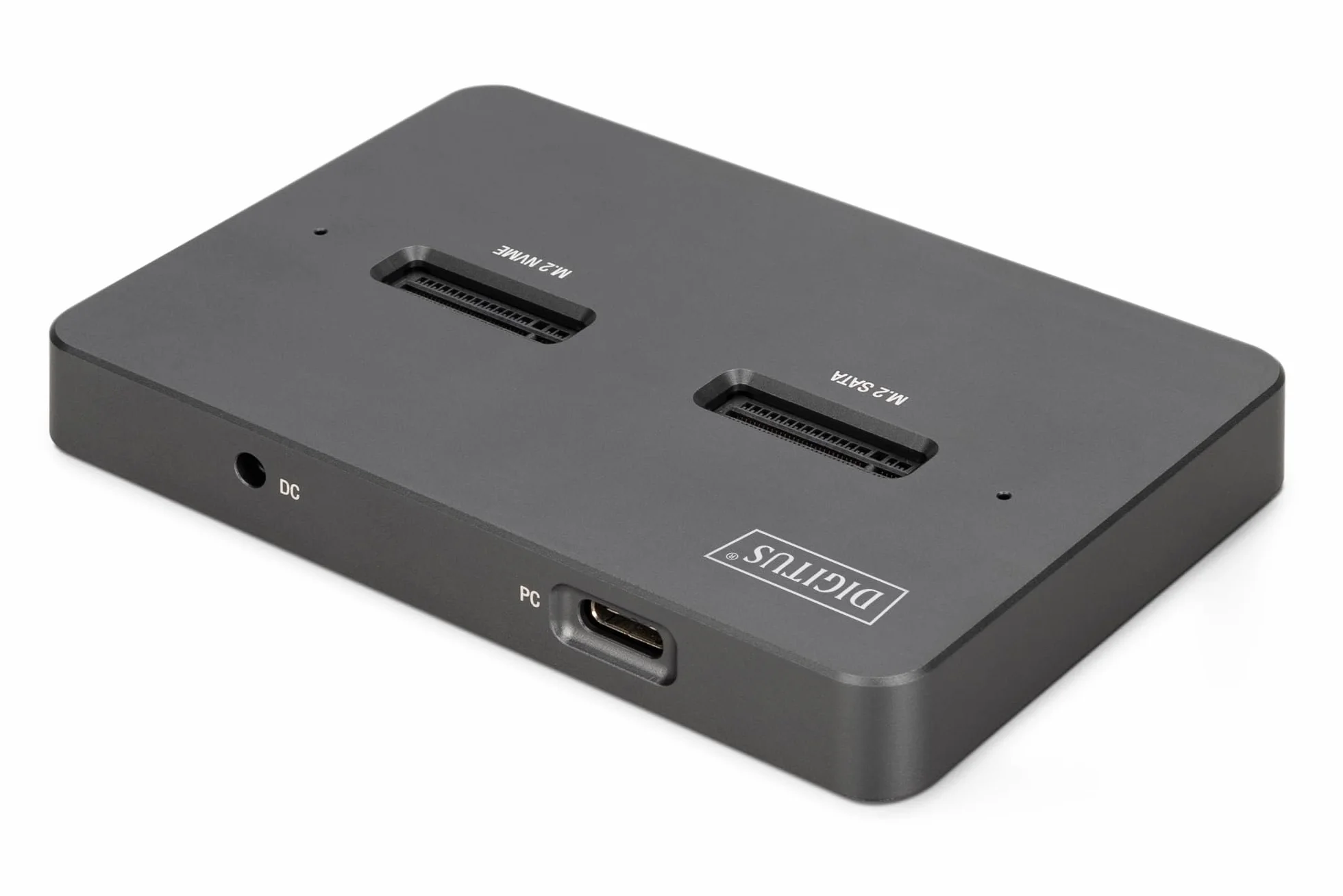 DIGITUS M.2 SSD stacja dokująca – dla dysków SSD NVMe i SATA o pojemności do 4 TB – czytnik kart SD Express – USB-C 3.2 Gen2 10 Gbit/s – dla 2242, 2260, 2280, 22110 – Hot-Swap – czarny