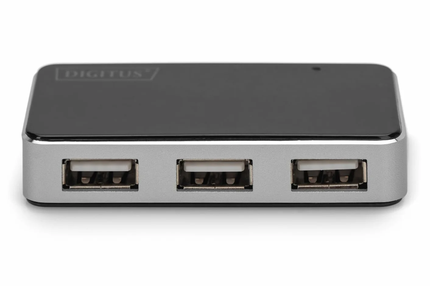 DIGITUS DA-70220 - Koncentrator USB - 4-portowy USB 2.0 typ A - 480 Mbit/s - Kompaktowa i lekka konstrukcja - Plug-and-play - Kompatybilny z komputerami PC, notebookami i Mac - Czarny