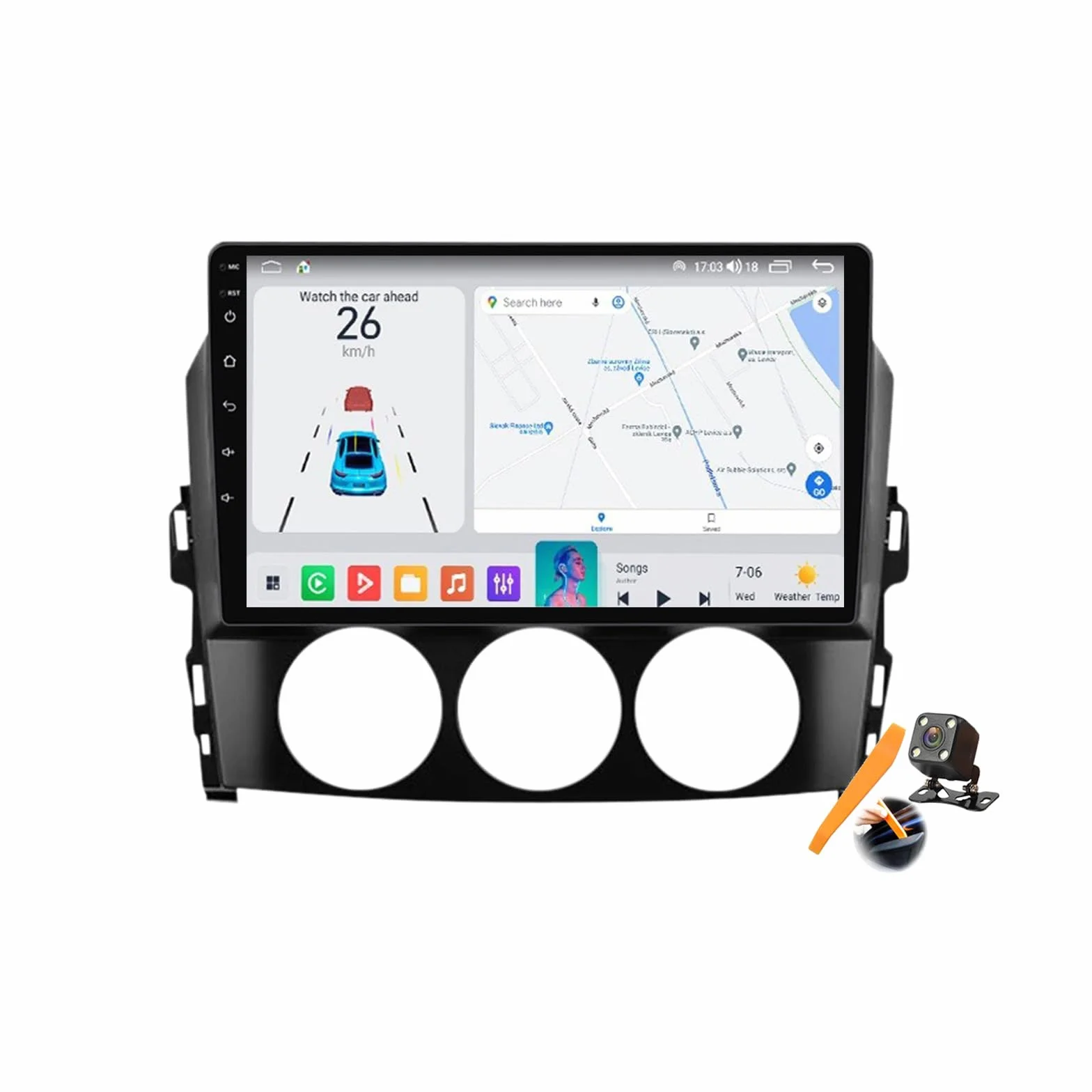 Y700s, Android 15.0 Stereo zamiennik dla CX-5 2008-2015 Radio samochodowe z nawigacją GPS 9-calowy przenośny tablet multimedialny odtwarzacz DVD odbiornik FM BT z Android Auto CarPlay