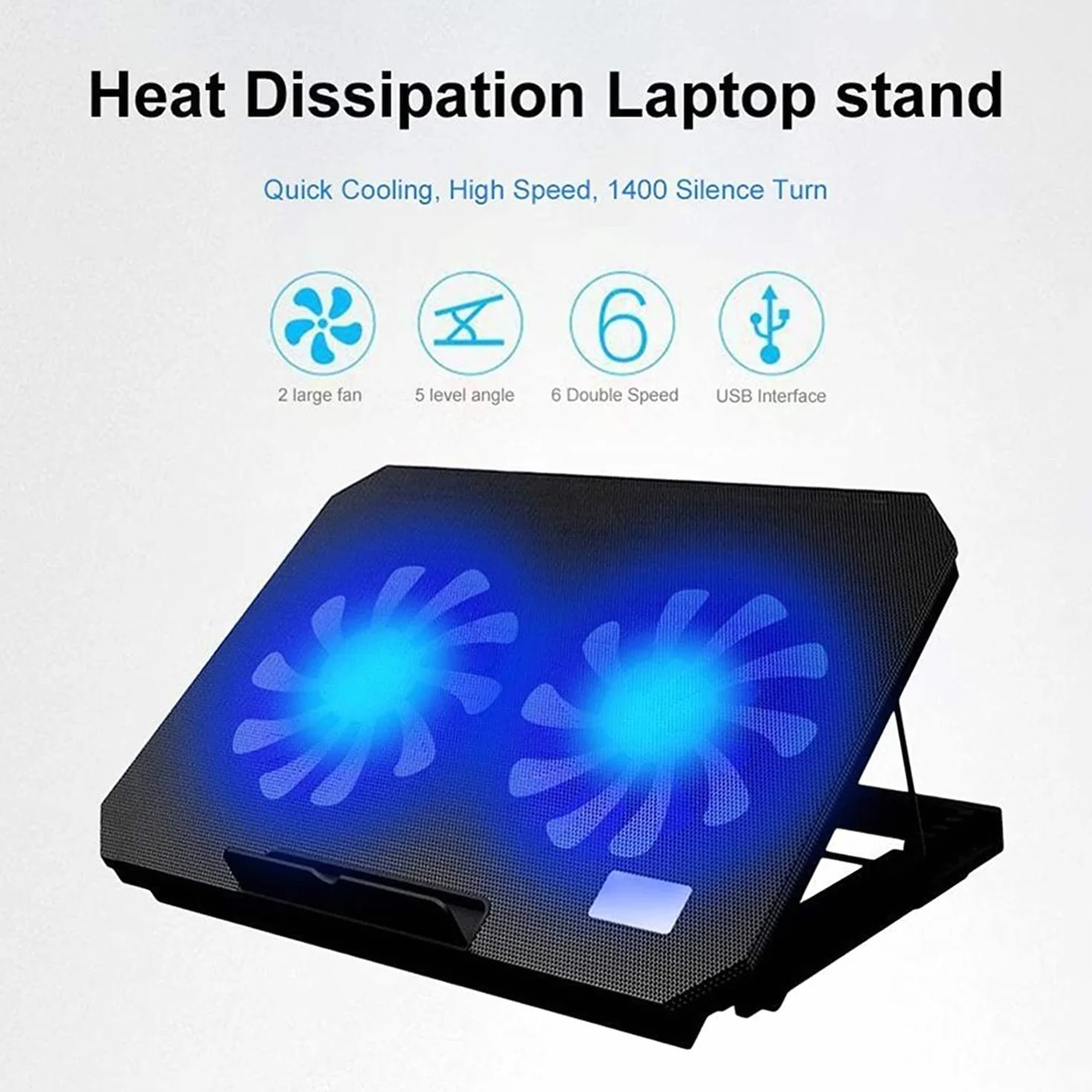 Chłodnica do Laptopa Wentylator Chłodzący Do Laptopa USB Podstawa Wspornika 2 Podstawka Chłodząca Stojak Na Notebooka Stojak na laptopa,Wentylowany