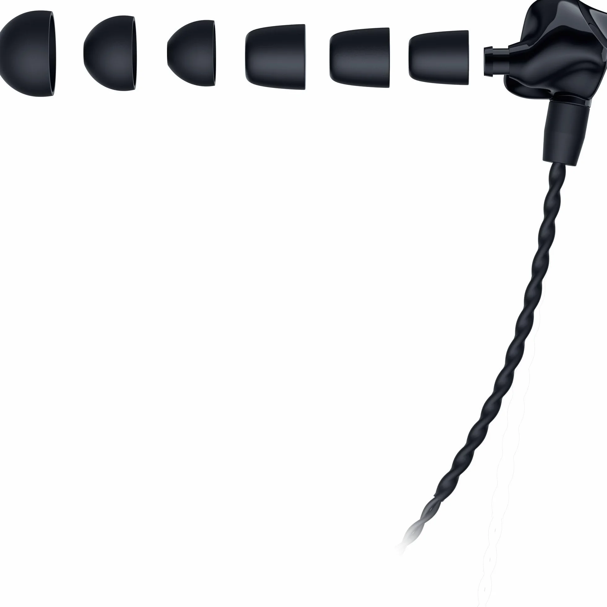 Razer Moray monitor douszny do przesyłania strumieniowego: hybrydowa konstrukcja akustyczna z podwójnym sterownikiem, ergonomiczny, niskoprofilowy kształt, pasywna izolacja szumów, plecione przewody