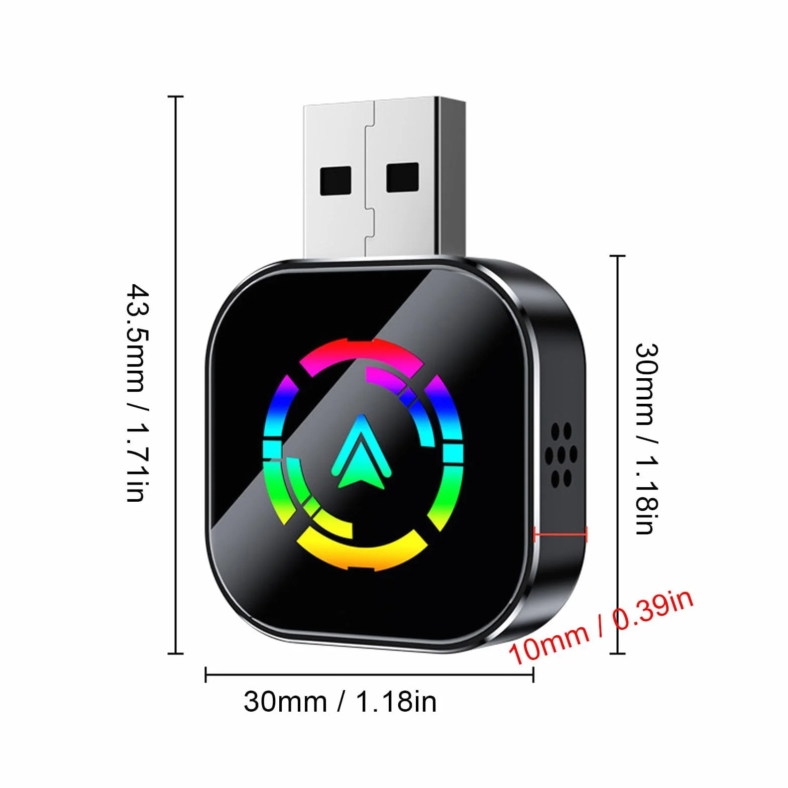 Ejoyous 2-w-1 Bezprzewodowy Adapter Auto 5.8 GHz WLAN z Adapterem Typu C USB IOS 6+ 10+