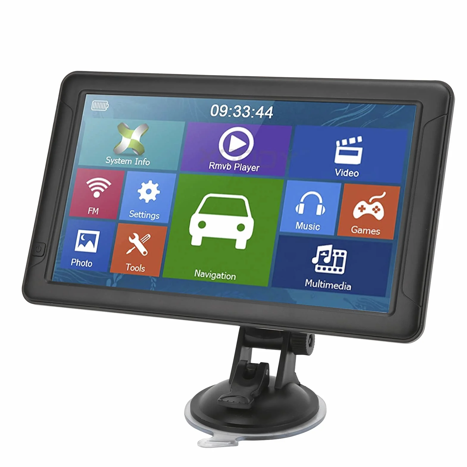 Shanrya Nawigacja GPS z ekranem dotykowym, mapa Ameryki Nawigacja samochodowa GPS 9-calowe wskazówki głosowe 8 GB pamięci dla ciężarówki