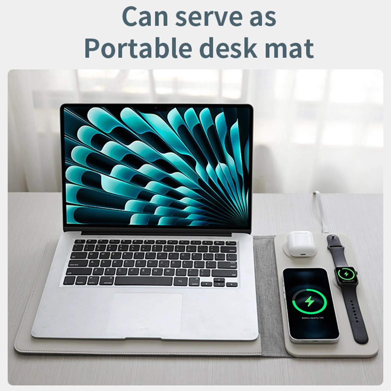 Etui ochronne z bezprzewodowym wyjściem ładowania 5 W/7,5 W/10 W/15 W do Pad 12 13 14 cali, miękki PU i