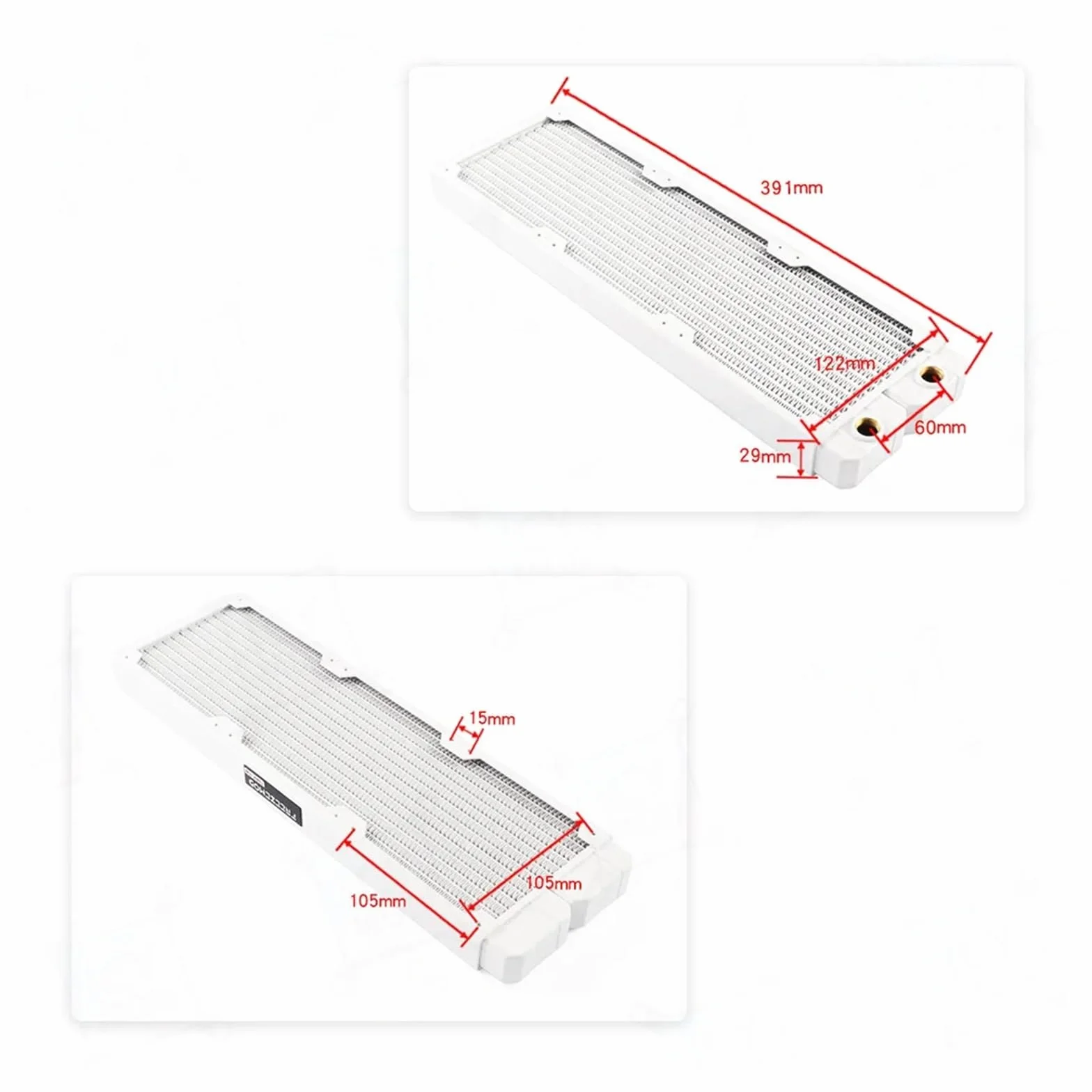 360 mm miedziany grzejnik G1/4 gwint PC chłodziarka wodna miedź chłodzenie cieczą 12 cm wentylator TSRP-TW-biały 360