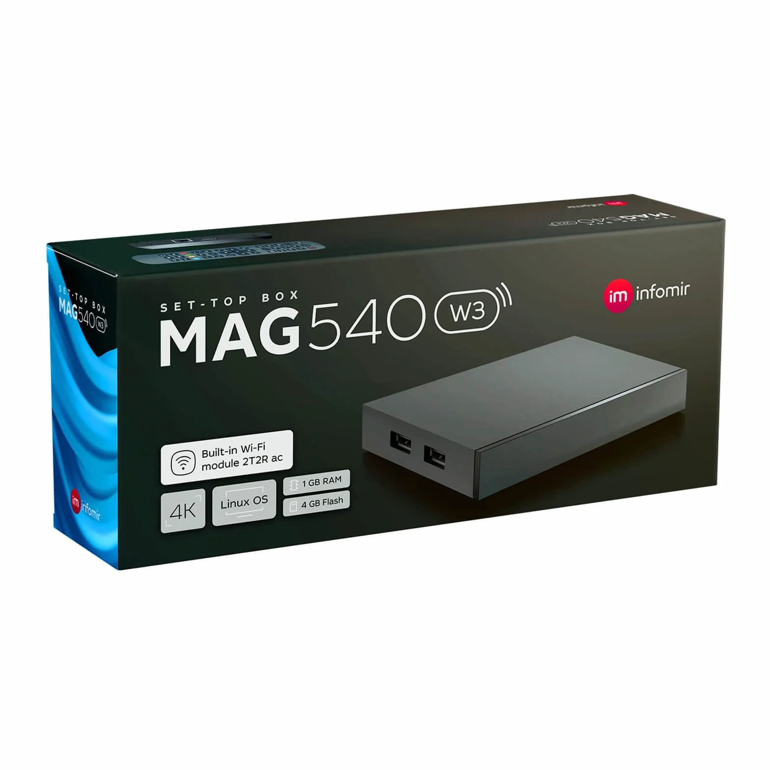 MAG 540w3 oryginalny infomir & HB-cyfrowy zestaw 4K Top Box Multimedia Player Internet TV Receiver UHD 60FPS 2160p @60 FPS HDMI 2.1 4K i HEVC obsługa USB 3.0 ARM Cortex-A35 + kabel HDMI