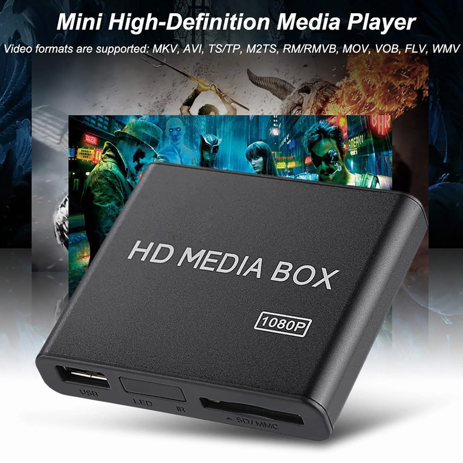 Mini Box Full HD 1080p Odtwarzacz Multimedialny mediaplayer hdmi Szeroka Kompatybilno??, Doskona?e Dekodowanie, Pi?kny Wygl?d, Wtyczka Europejska dla Telewizora Streamingklienter