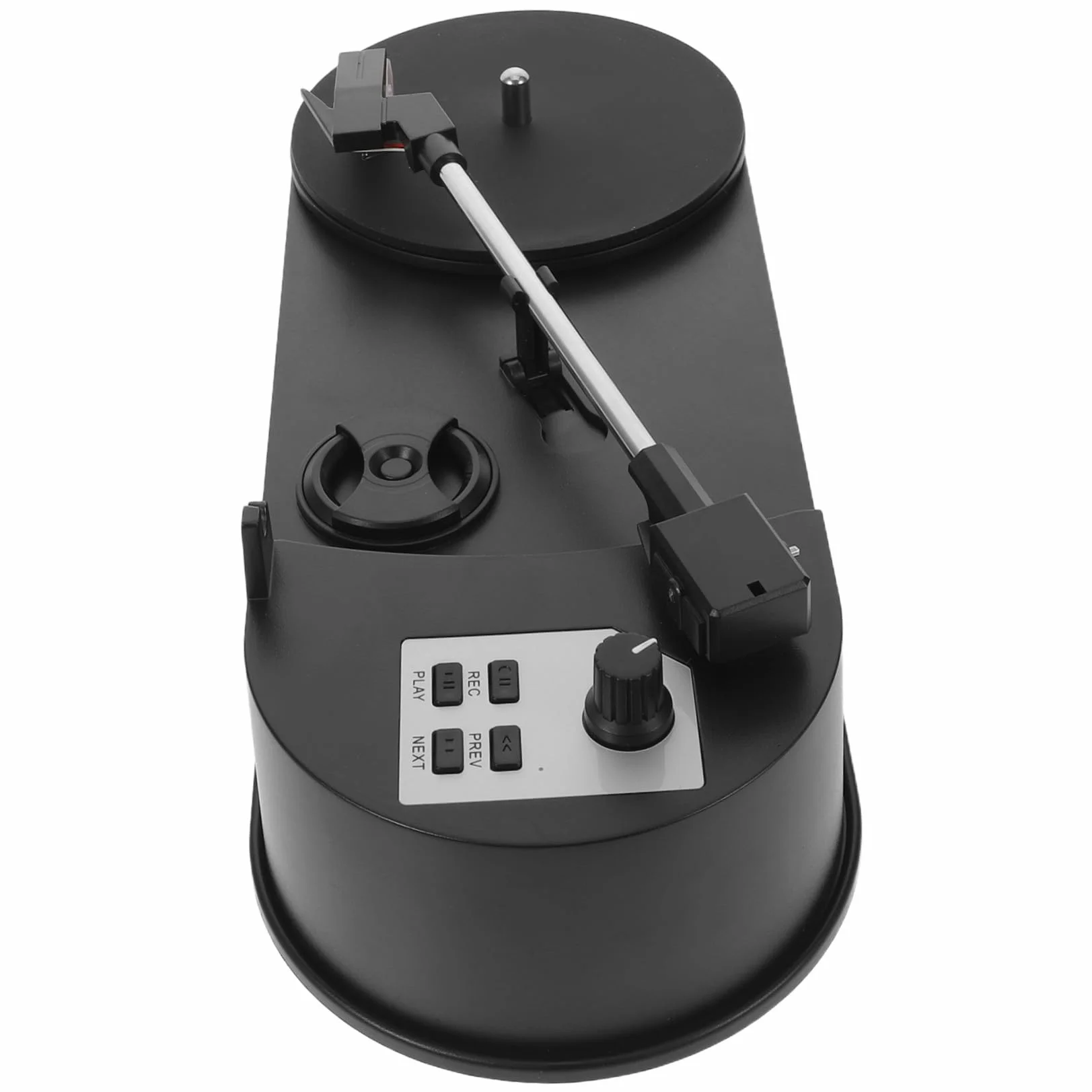 NUOBESTY USB Odtwarzacz Muzyki Winylowej Przenośny Głośnik W Stylu Vintage Retro Z Głośnikiem Odtwarzacz Albumów Abs Czarny