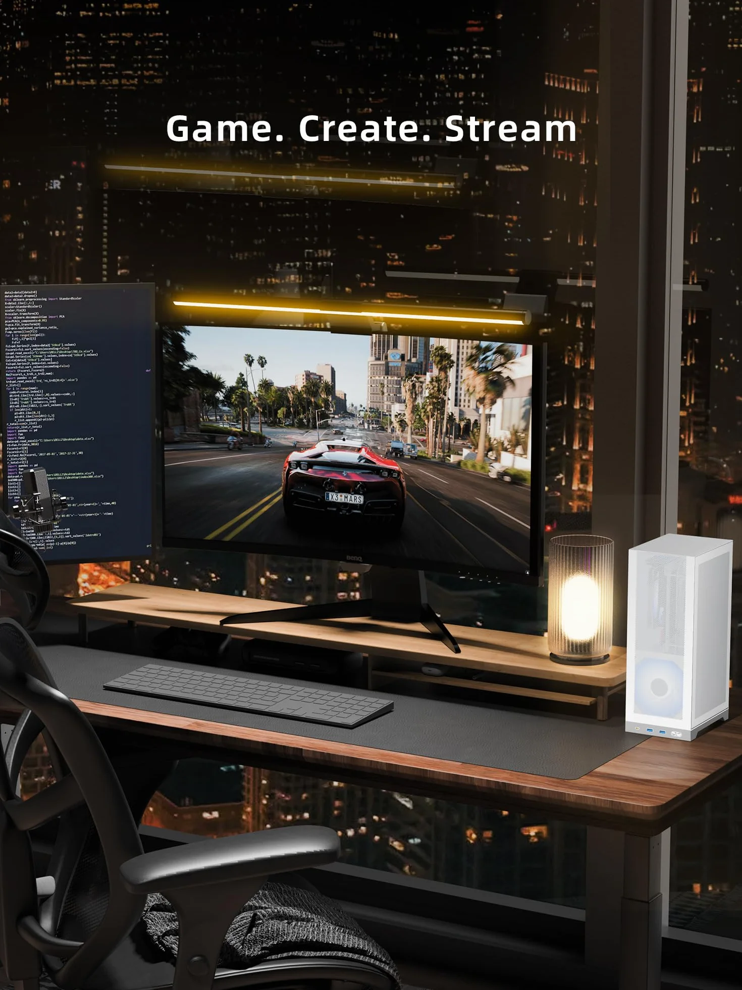 Shiny Snake L300 8,5 l ITX obudowa biurkowa, czysta, estetyczna przenośna obudowa SFF z solidnym uchwytem, riser PCIe 3.0 i kabel DP w zestawie – współpracuje z zasilaczem SFX, GPU 325 mm, chłodnicą