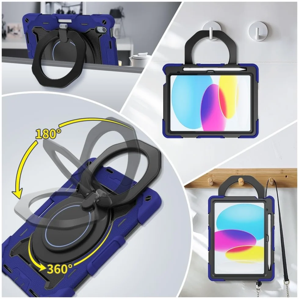 Generic etui kompatybilne z Xiaomi Poco Pad M1 (kolor: czarny) pełna obudowa twardy tył twardy silikonowy stojak pokrowiec pasek