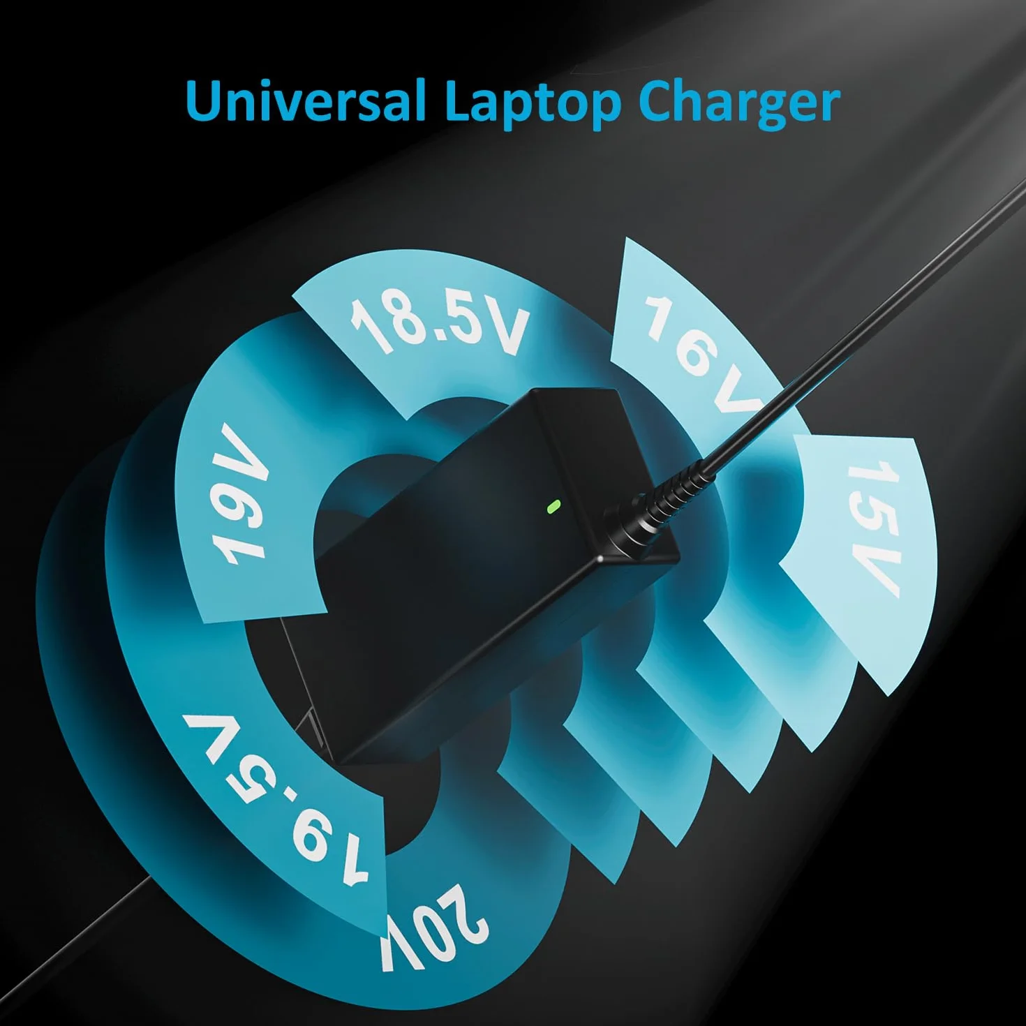Zolt 90 W uniwersalna ładowarka do laptopa zasilacz 15 V 16 V 18,5 V 19 V 19,5 V 20 V DC zasilacz do HP Dell Acer Asus, Lenovo, Toshiba Samsung Sony, 18 złącze DC