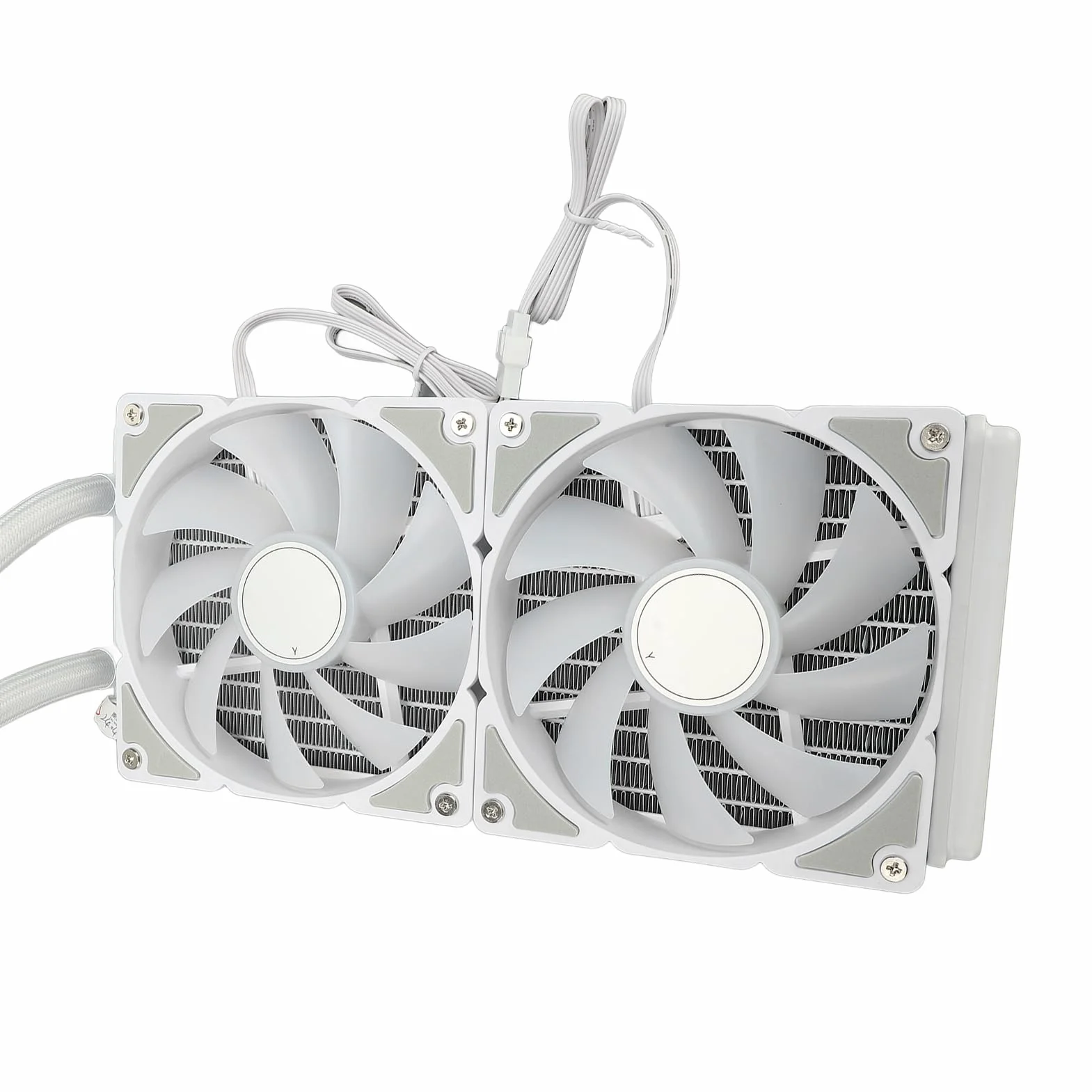 RGB Liquid CPU Podwójny Wentylator Chłodzący wodę Wysokowydajna Aluminiowa Cicha Chłodnica Procesora do Laptopa Komputerowego, Wydajne Chłodzenie dla Entuzjastów Gier
