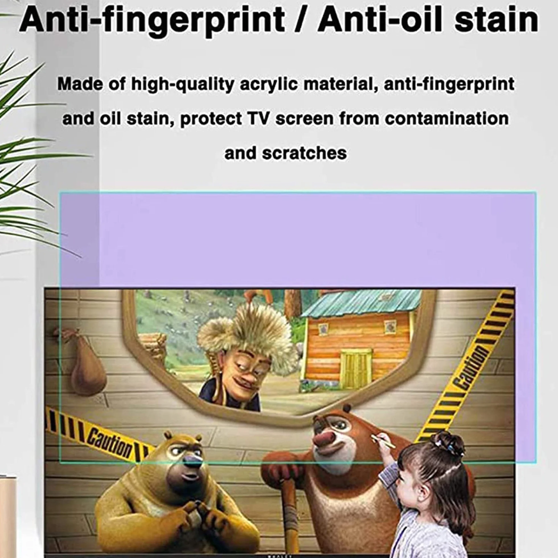 32 cali - 75 cali ochrona ekranu przed niebieskim światłem, filtr przeciwodblaskowy folia ochronna na oczy usuwalna do LCD, LED, 4K OLED i QLED HDTV wyświetlaczy/matowy/75 cali 1645/931 mm