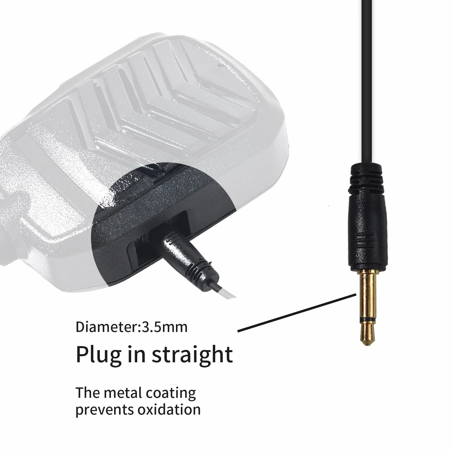 1 Pin 3.5mm Jack Zestaw słuchawkowy 180° wspólny Odbiór Tylko Walkie Talkie Słuchawka kompatybilna z Motorola Sepura Rexon Baofeng Quansheng radiotelefony ręczne (Kształt D, 10)