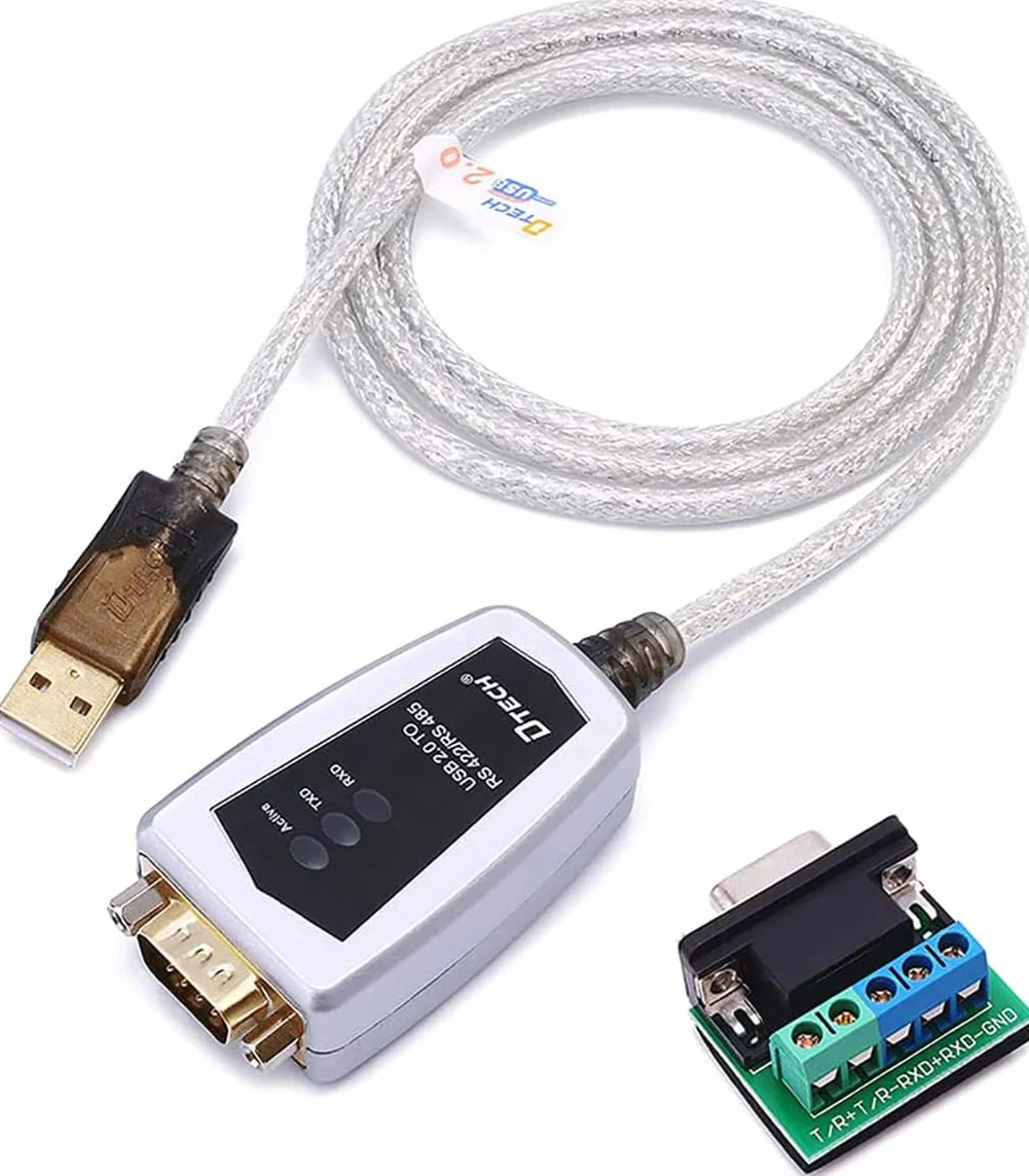 DTECH Kabel USB do RS422 RS485 port szeregowy FTDI Terminal Board 5 pozycji Windows 11 10 8 7 XP Mac 4 stopy