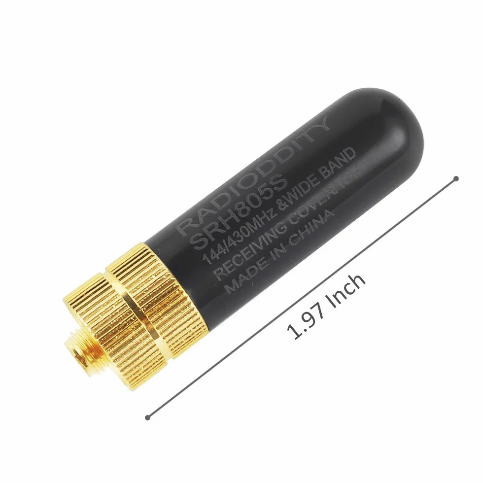 Radioddity SRH805S antena Walkie Talkie SMA-F dwuzakresowa VHF/UHF 144/430MHz High Gain, czarna