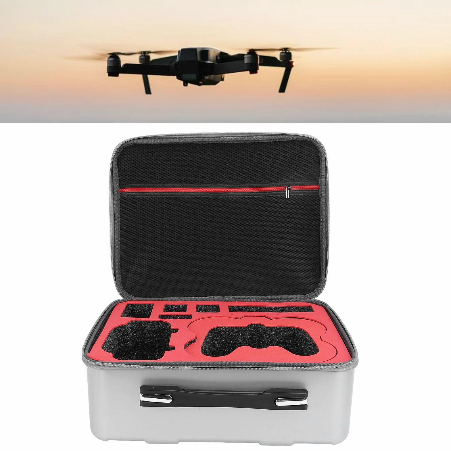 Dron przenoszący twardą obudowę dla FPV Avata2 PU skórzana torba do przechowywania podróży z wewnętrznymi regulowanymi odstępami, obudowa dla akcesoriów